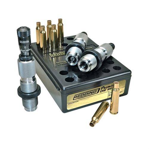 Redding .222 Remington Premium Deluxe Die Set - 3-Die with Carbide Size Button & Micrometer