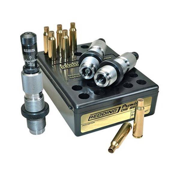 Redding 6mm Creedmoor Premium Deluxe Die Set - 3-Die with Carbide Button & Micrometer