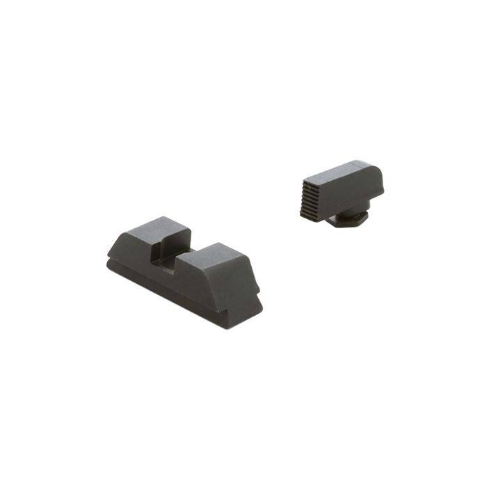 Range Serrated Sight Set For Glock(R) Gen 5 19 &23 - Range Sight Set Serrated For Glock G5 9mm/.40 Caliber Black