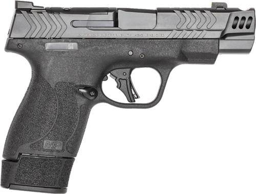 Smith & Wesson Performance Center M&P Shield Plus Carry Comp 9mm 4" 15+1 w/Night Sights Optic Ready (Polymer/Armornite)