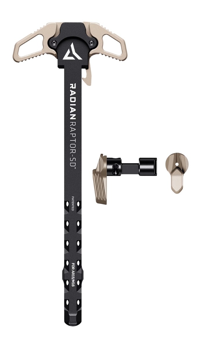 Radian Weapons Raptor SD Charging Handle For AR15/M16 w 45/90 Ambidextrous Safety (FDE)