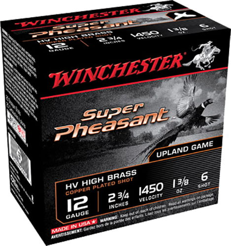 Winchester Super Pheasant 12 Gauge 2.75 1 3/8 oz 6 Shot X12PHV6 (Box)