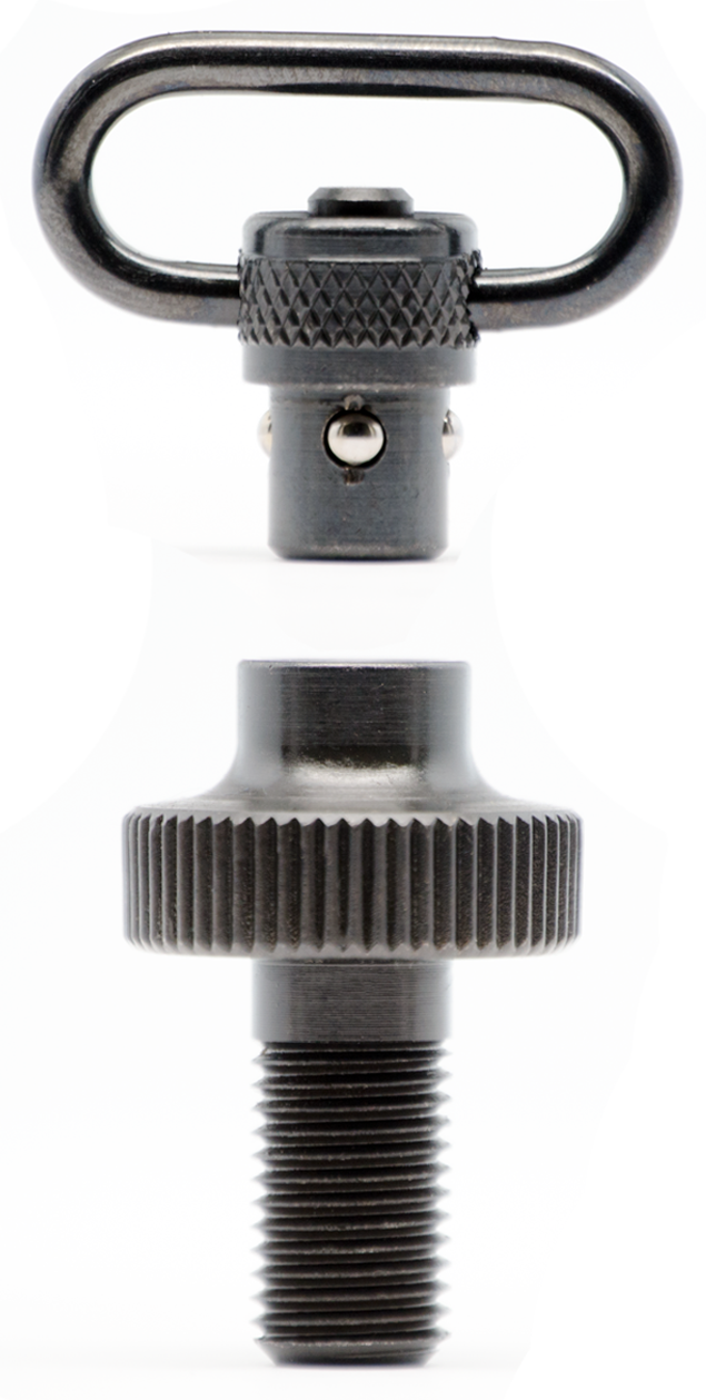 Grovtec US Inc GTSW308 Mag Cap  1 Push Button Black Mag Cap Set Mossberg 500 12 Gauge Steel