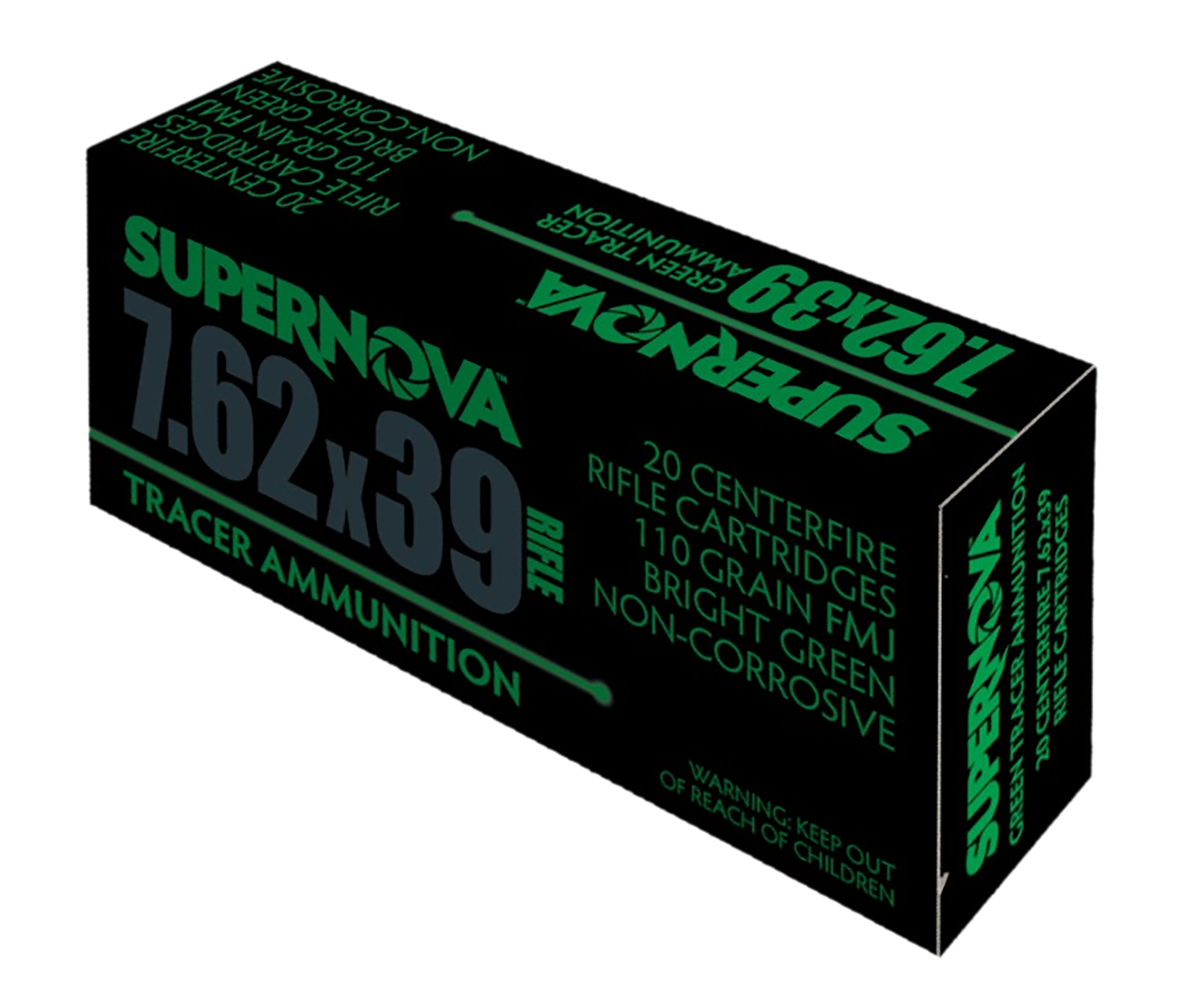 Piney Mountain Green Tracer 7.62x39mm 110 Gr FMJ 20 Rounds (Box)