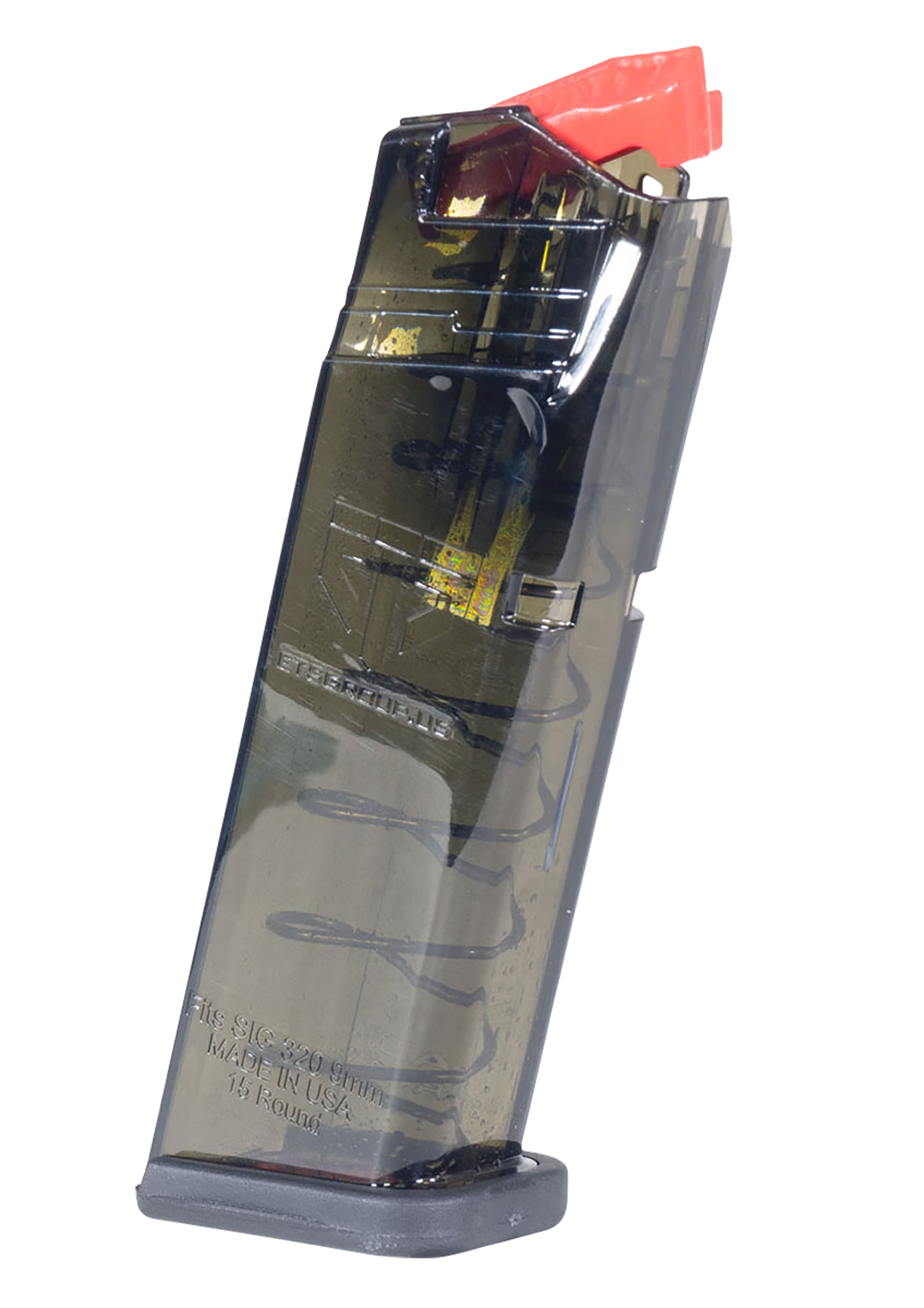ETS Group OMGSG932015 Omega  15rd 9mm Fits Sig P320 Translucent Smoke