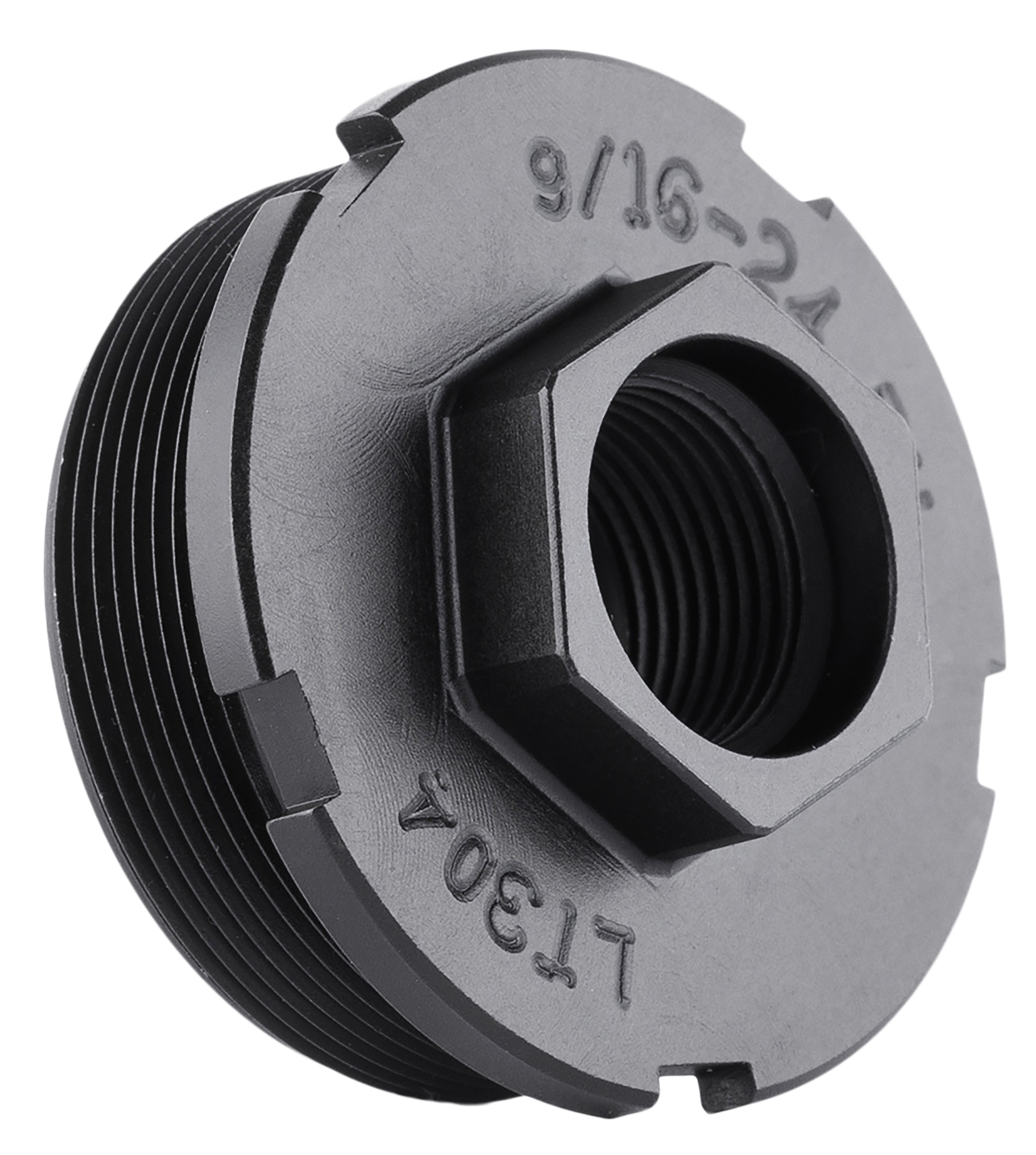 Dead Air Hub Direct Thread Mount 1/2-28 4140 HT Alloy Steel Black.