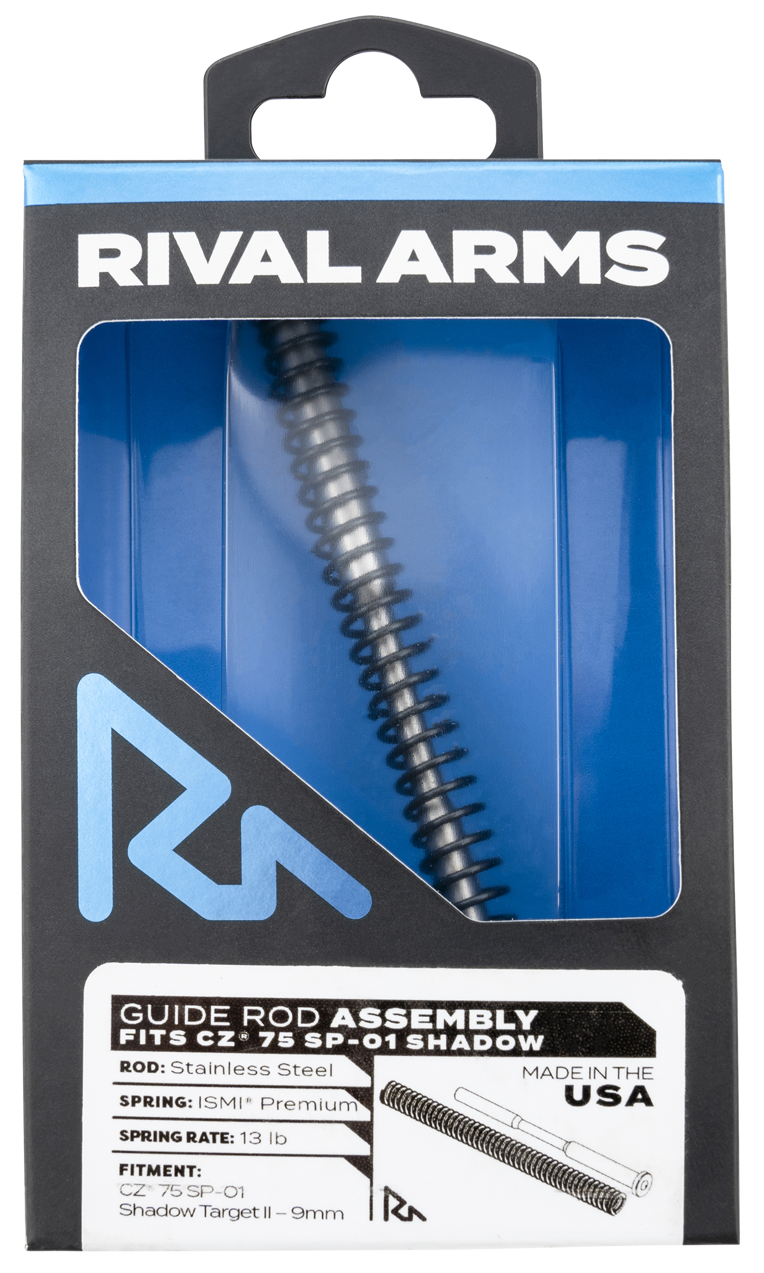 Rival Arms Guide Rod Black Stainless for CZ 75 SP01 Shadow II