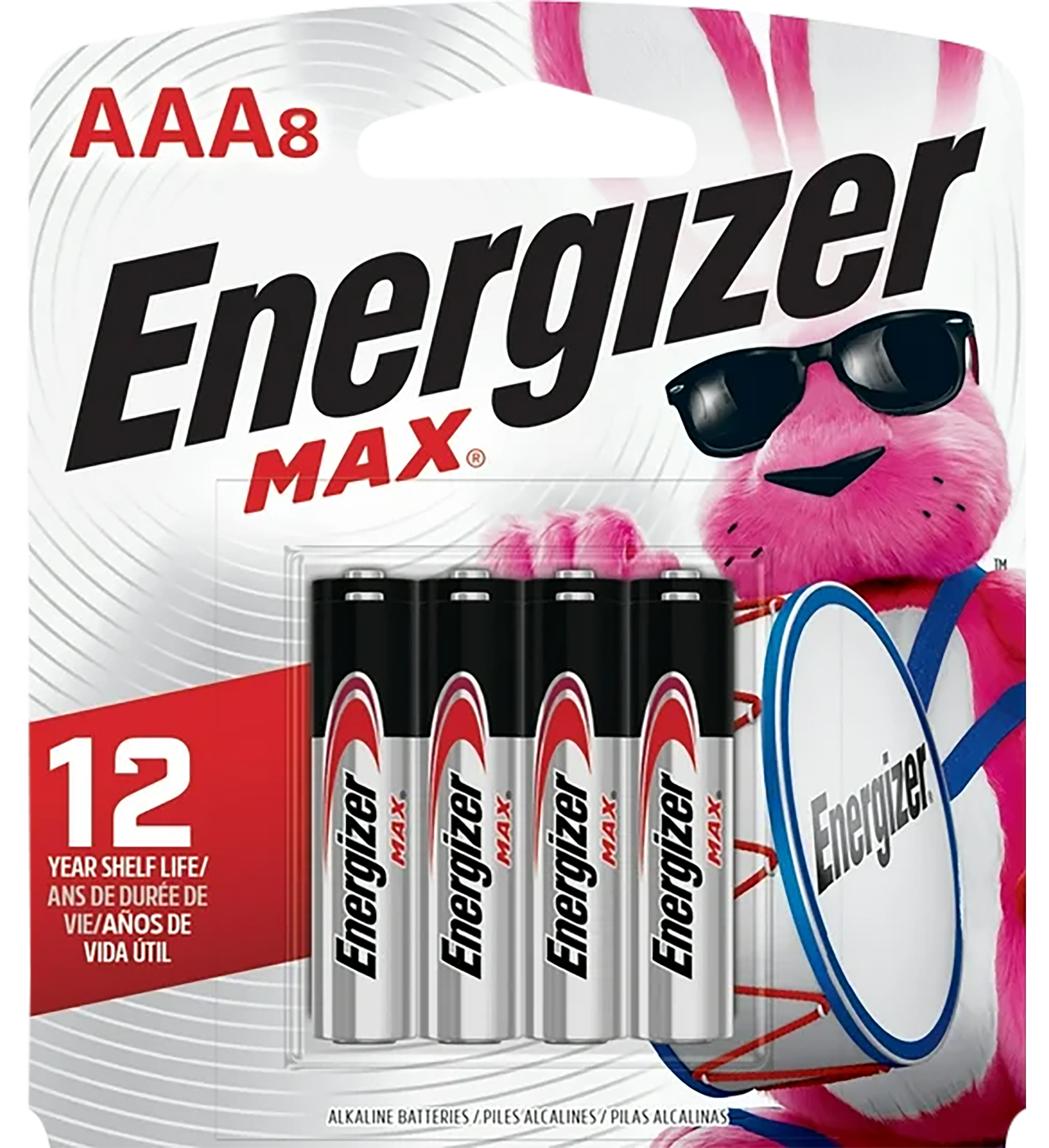 Energizer AAA Max Alkaline 1.5 Volt Batteries  8 Pack