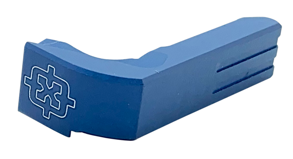Cross Armory CRGMCBL Magazine Catch  Extended Glock 17,19,22-28,31-35,37 Gen1-3 Handgun 7075-T6 Aluminum Blue Anodized