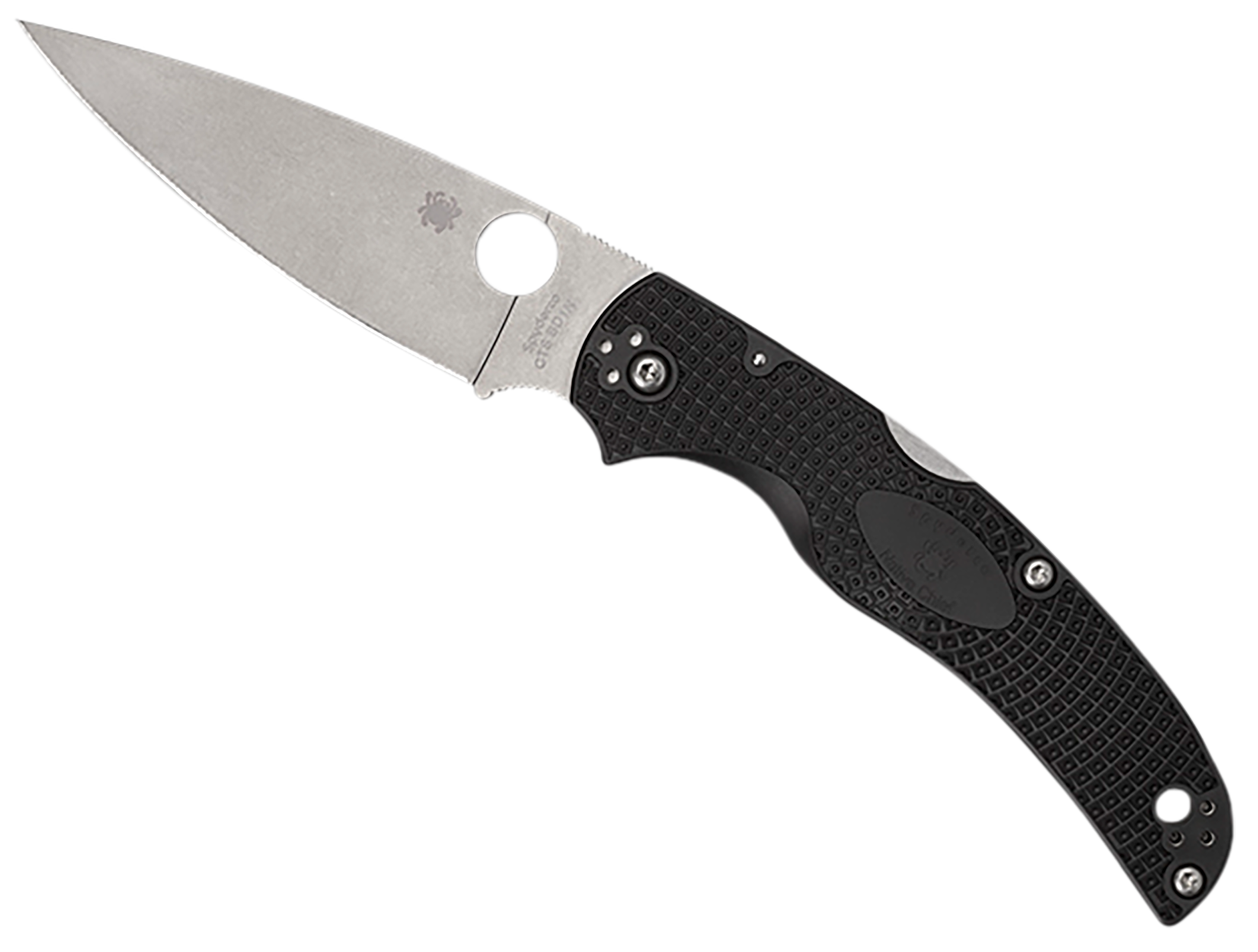 Spyderco Native Chief Lightweight Folding Drop Point Knife, Black - C244PBK