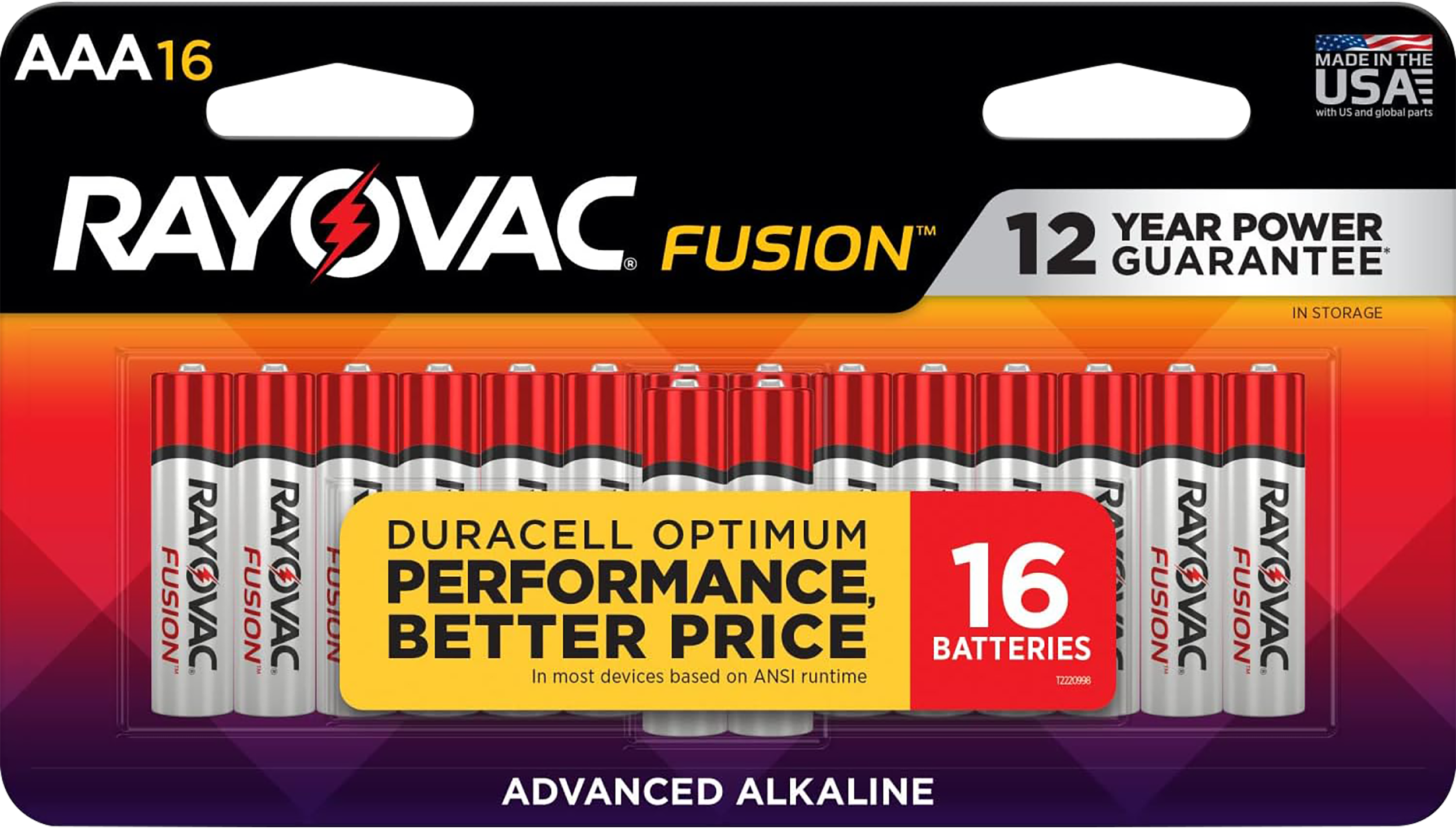 Rayovac AAA High Energy Alkaline Batteries (16 Pack)