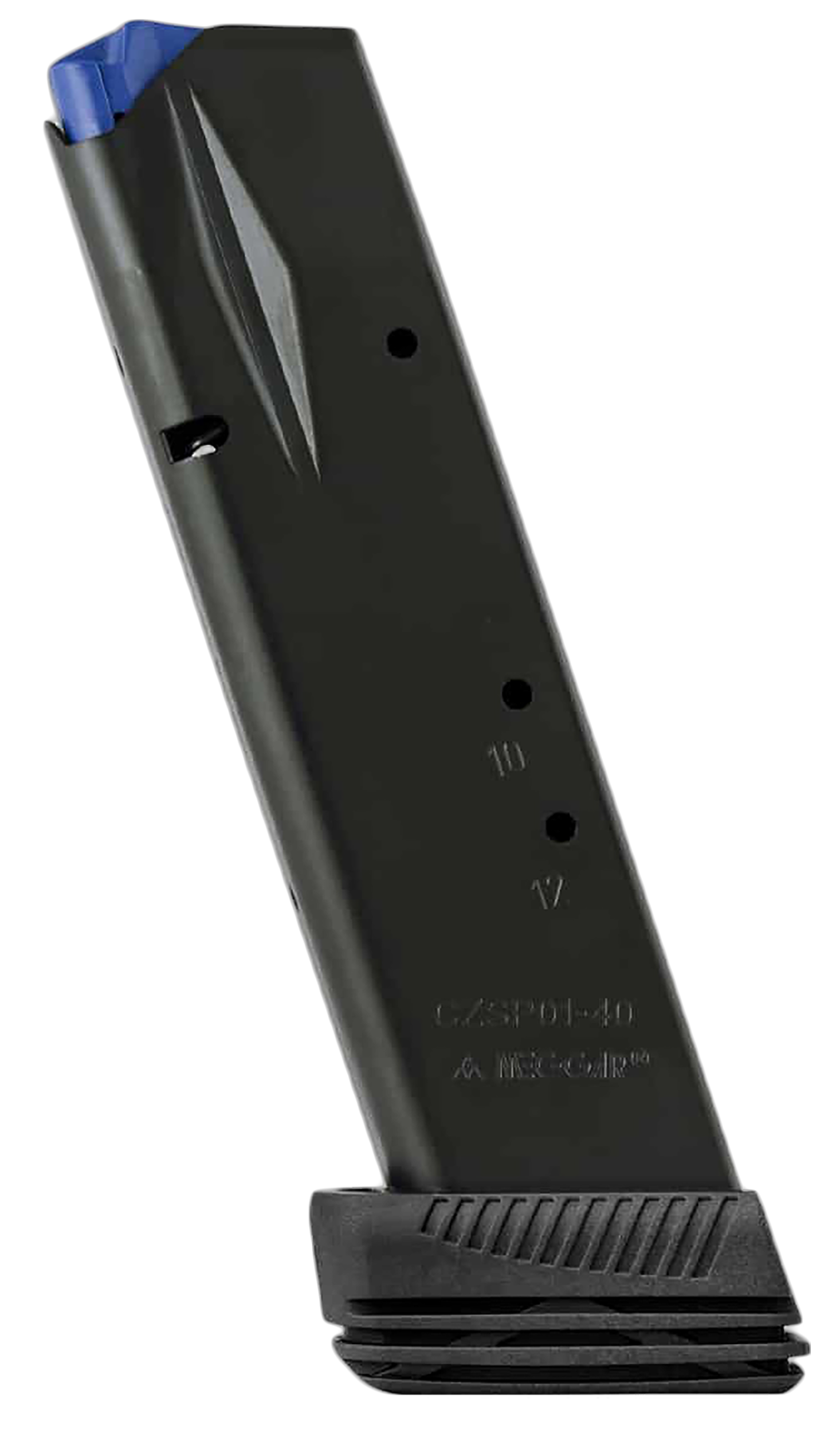 Mecgar Pistol Magazine, 40S&W, 14 Rounds, fits CZ75 Pistols, Steel, Black, Anti-Friction Coating