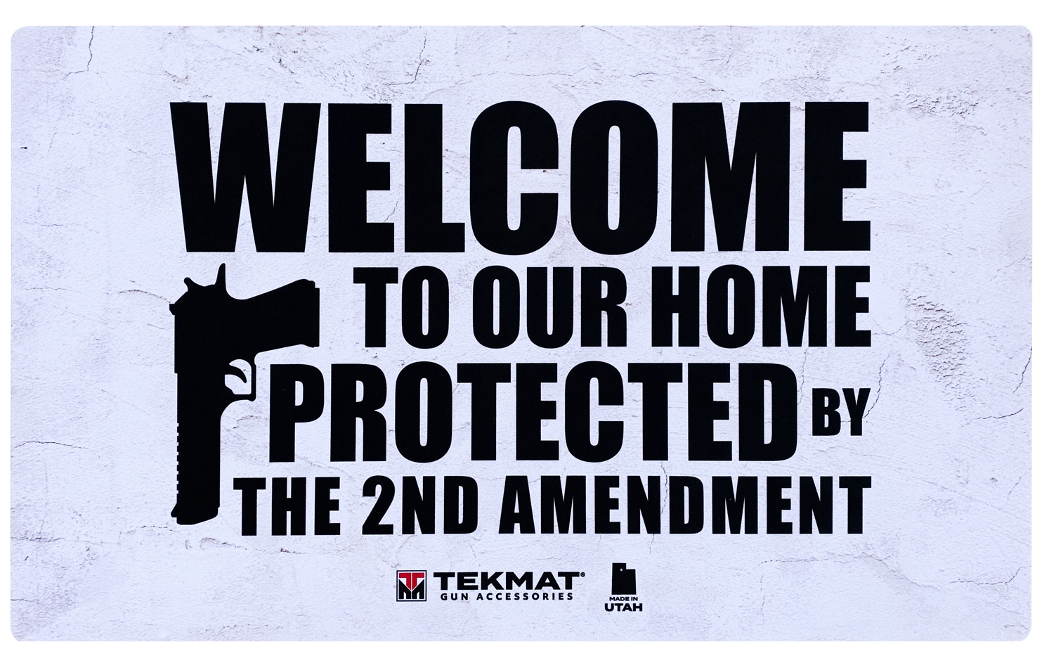 TekMat 2nd Amendment Door Mat White/Black 42 Inch
