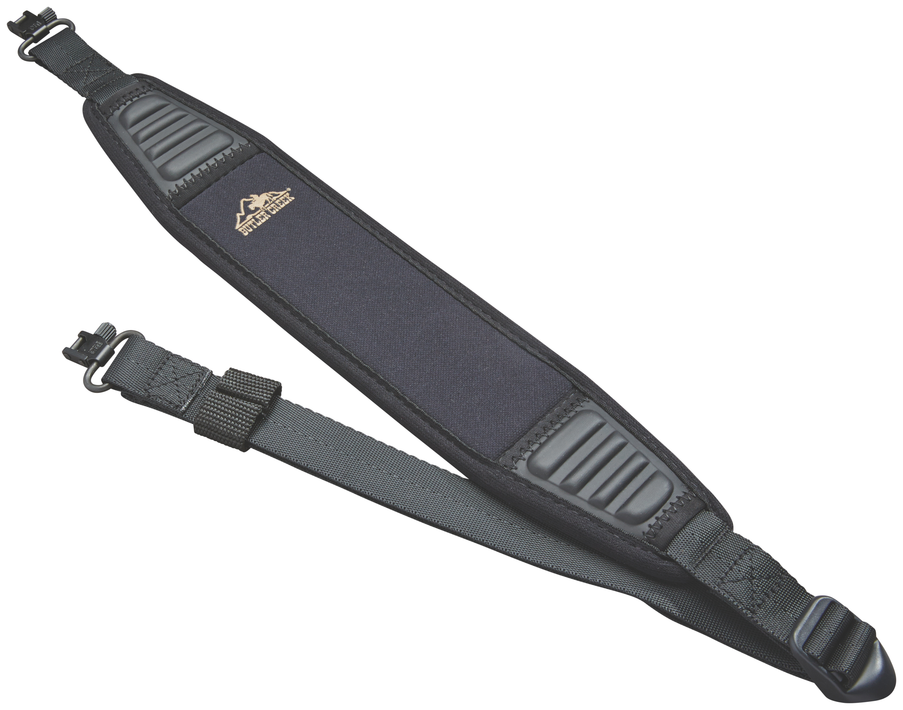 Butler Creek Rhino Rib Rifle Sling Black Nylon Padded with QD Swivels