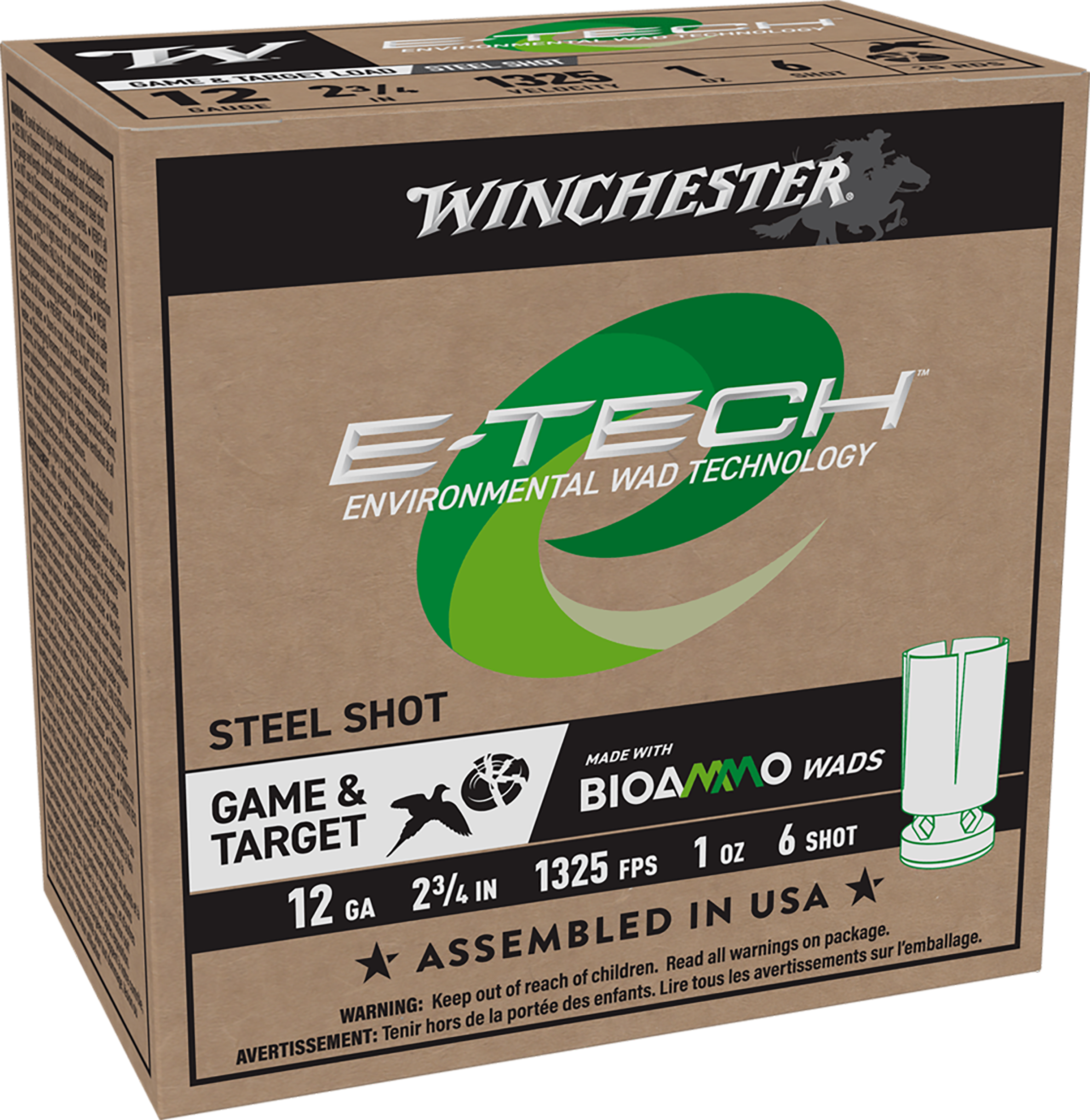 Winchester E-Tech 12 Gauge 2.75 1 oz 6 Shot (Box)