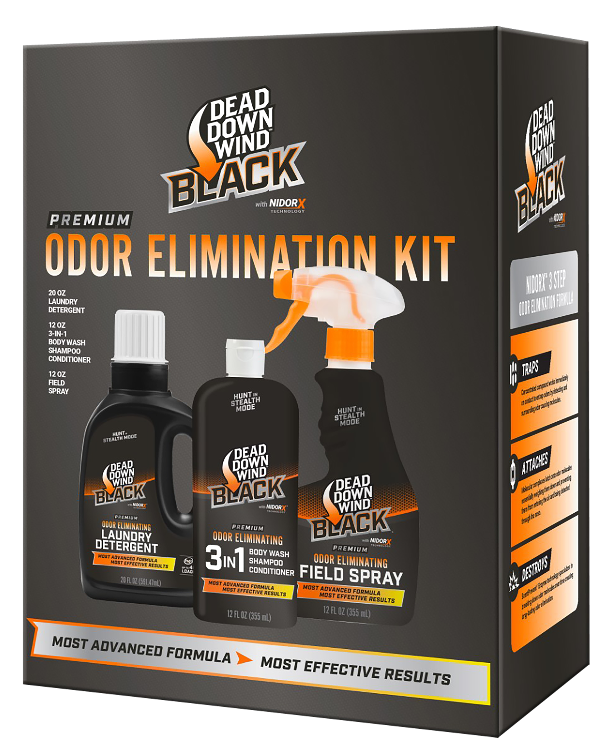 Dead Down Wind (Arcus) Black Odor Eliminator Kit 3 Piece
