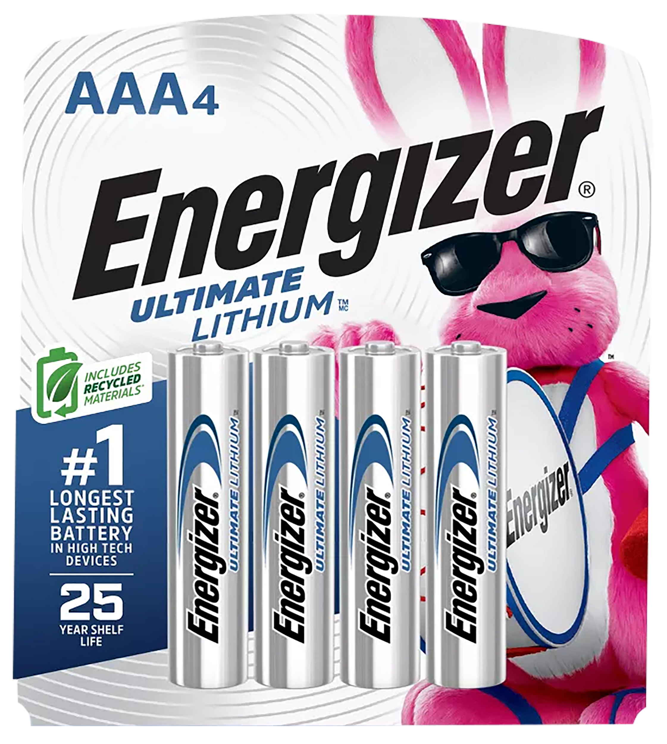 Energizer Ultimate Lithium AAA Silver 1.5V Batteries 4-Pack