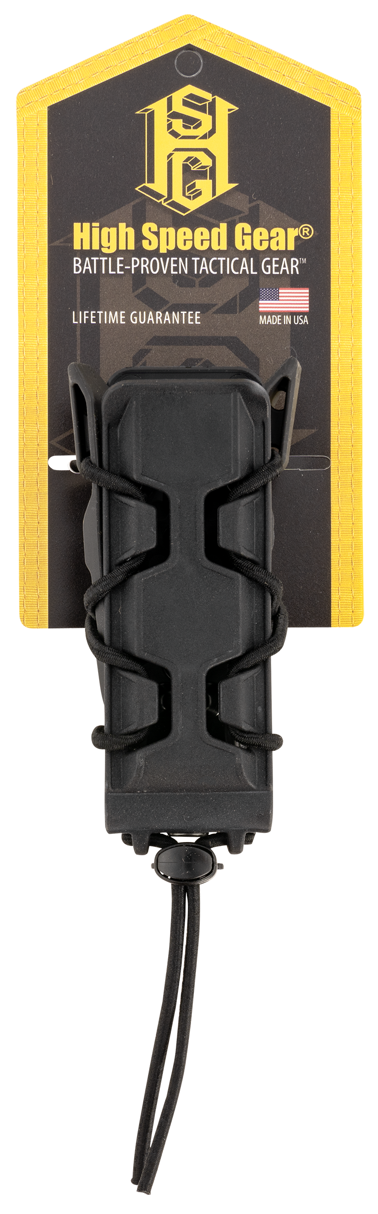 High Speed Gear 16PT01BK TACO V2 Mag Pouch Single, Black Polymer, Belt Clip/MOLLE U-Mount, Compatible w/ Pistol Mags