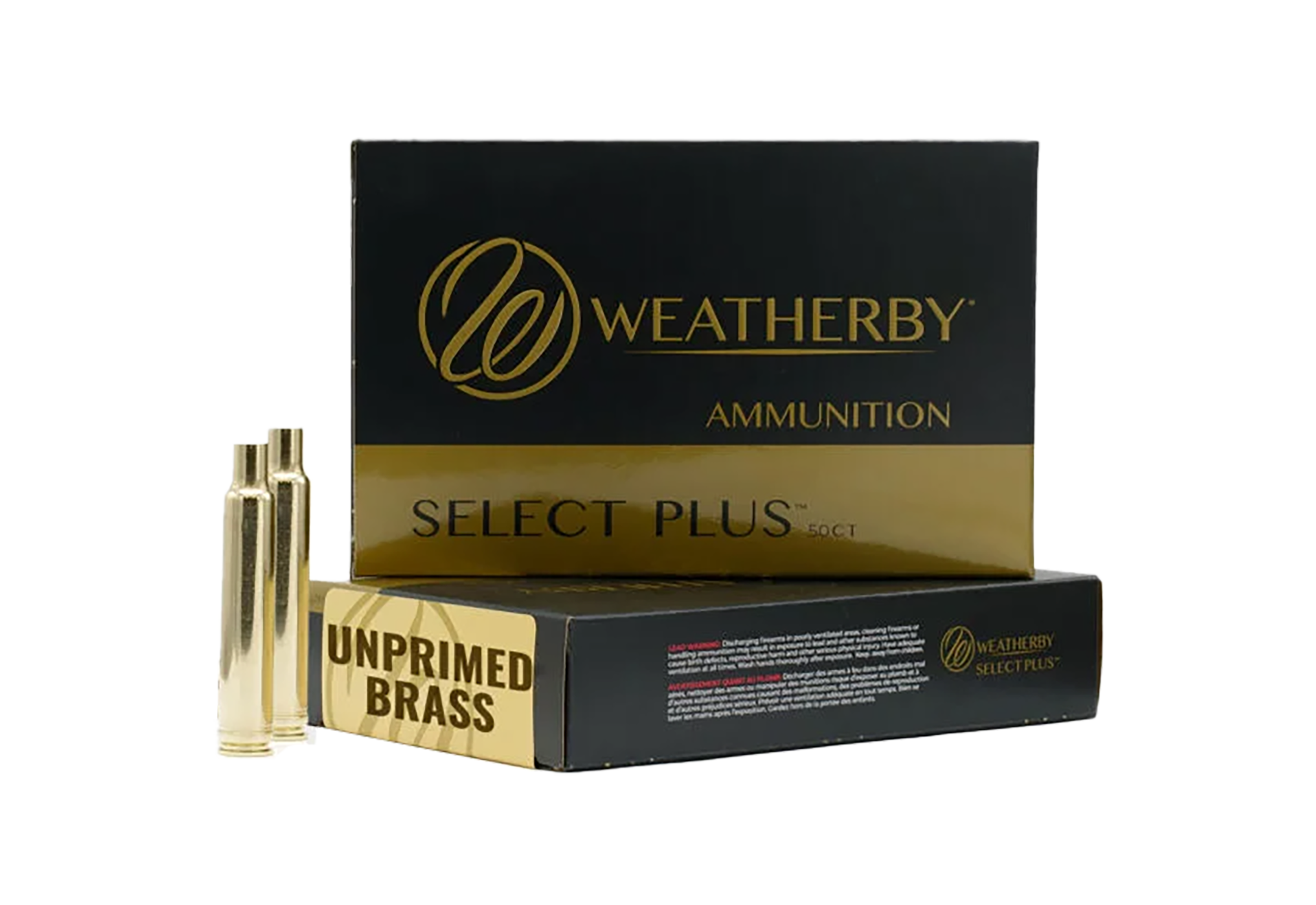 Weatherby Select Plus Unprimed Rifle Brass 50 Box