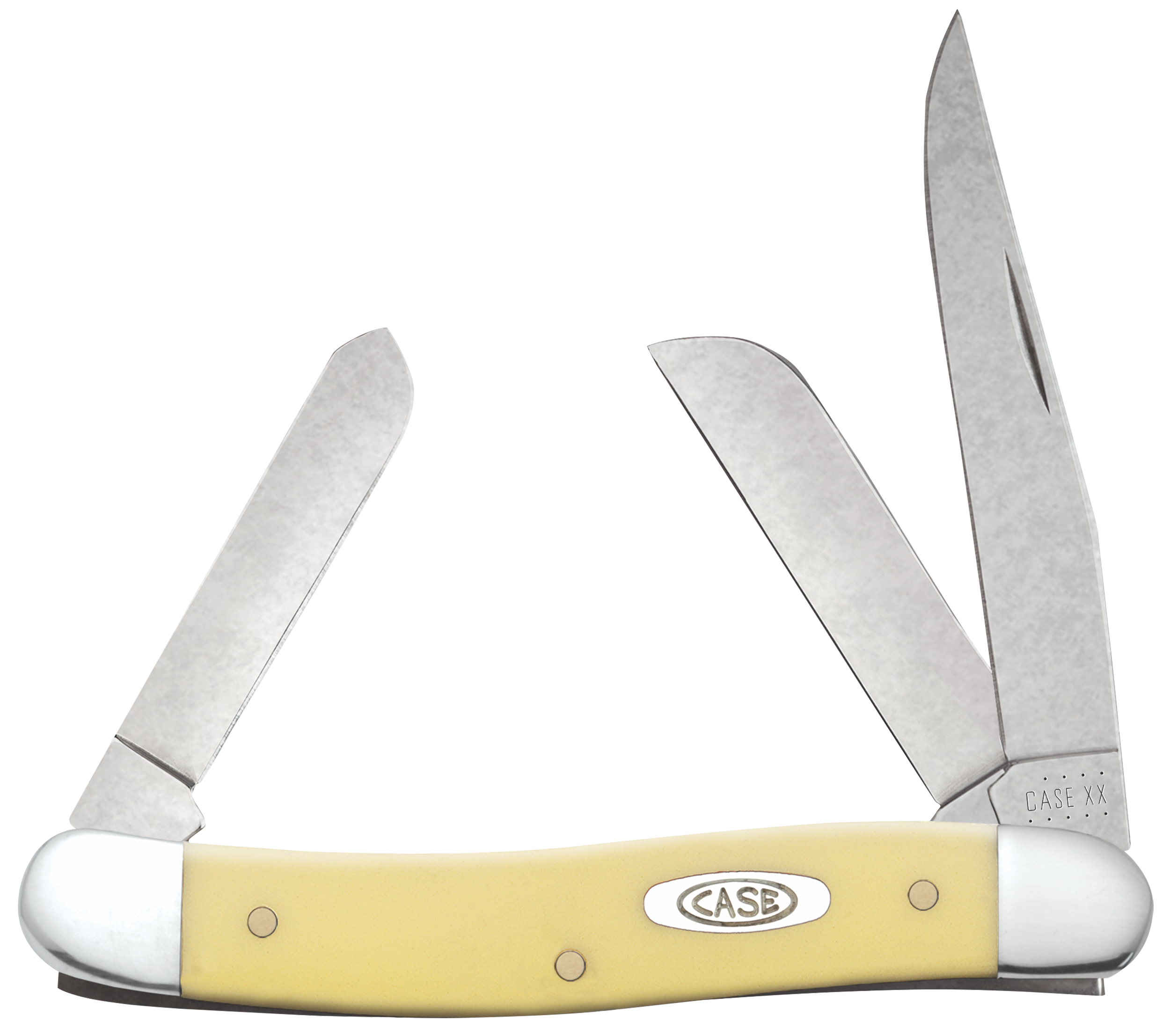 Case Yellow Synthetic Medium Stockman Knife 3 Blades