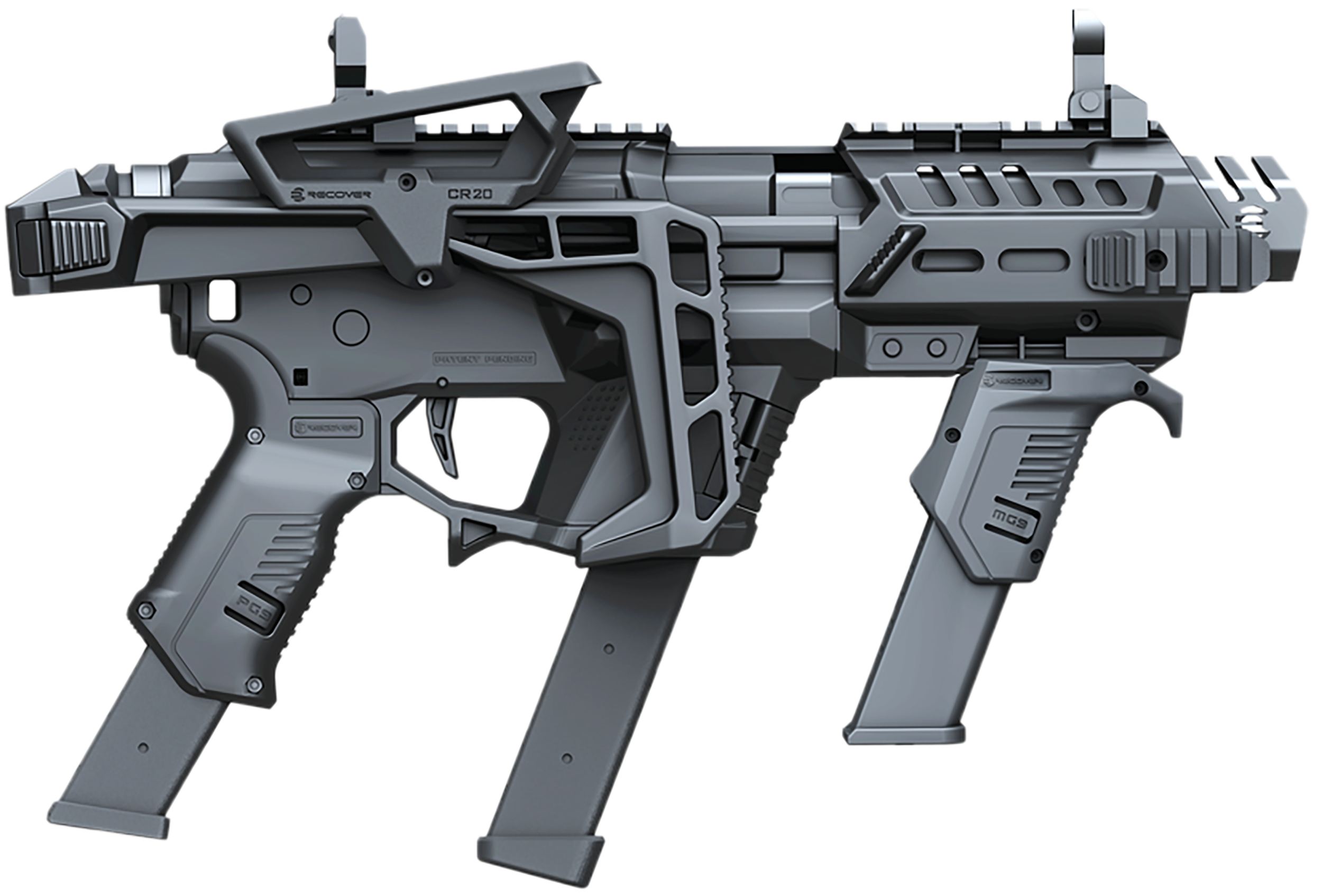 Recover Tactical Metal Front Guard Folding Stock Black