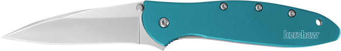 Kershaw Leek Teal Folding Knife 3 Blade Anodized Handle