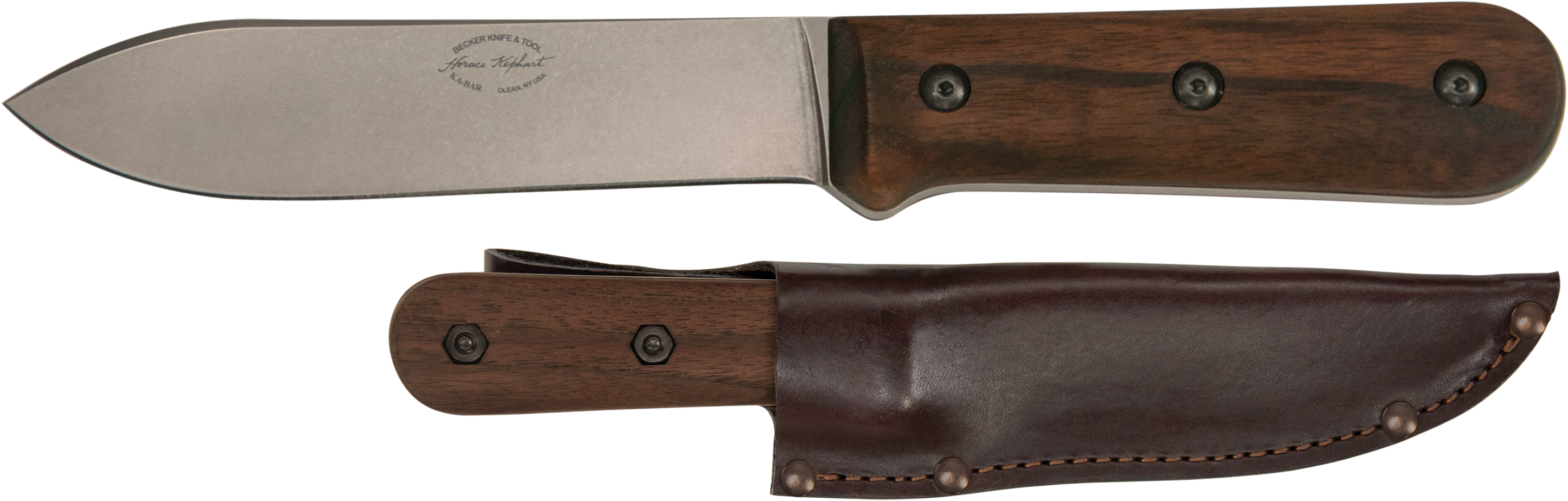 Ka-bar Becker BK62 Kephart 5.13 Walnut Plain Blade