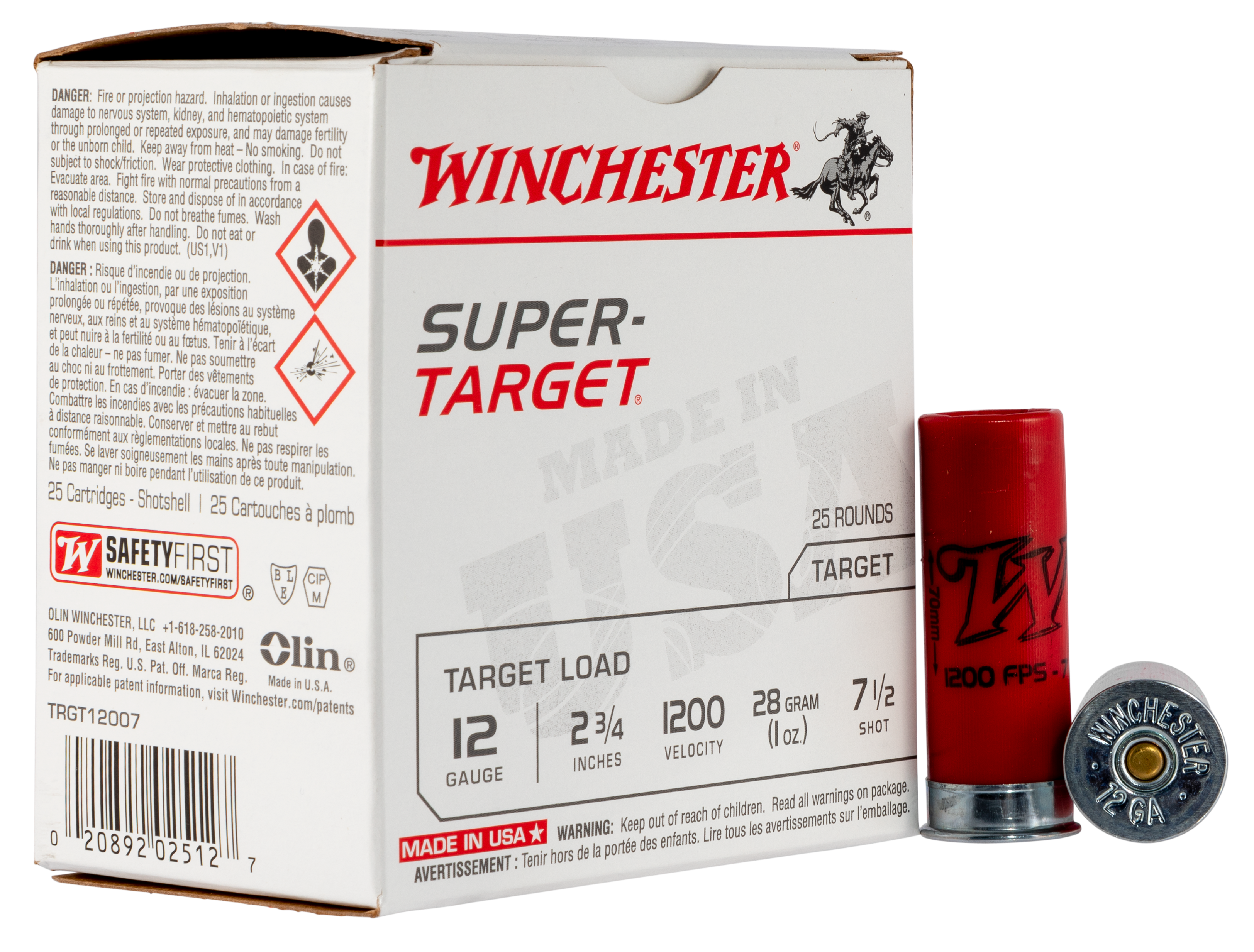 Winchester Super-target 12 Gauge 2.75 1 oz 7.5 Shot TRGT12007 (Box)