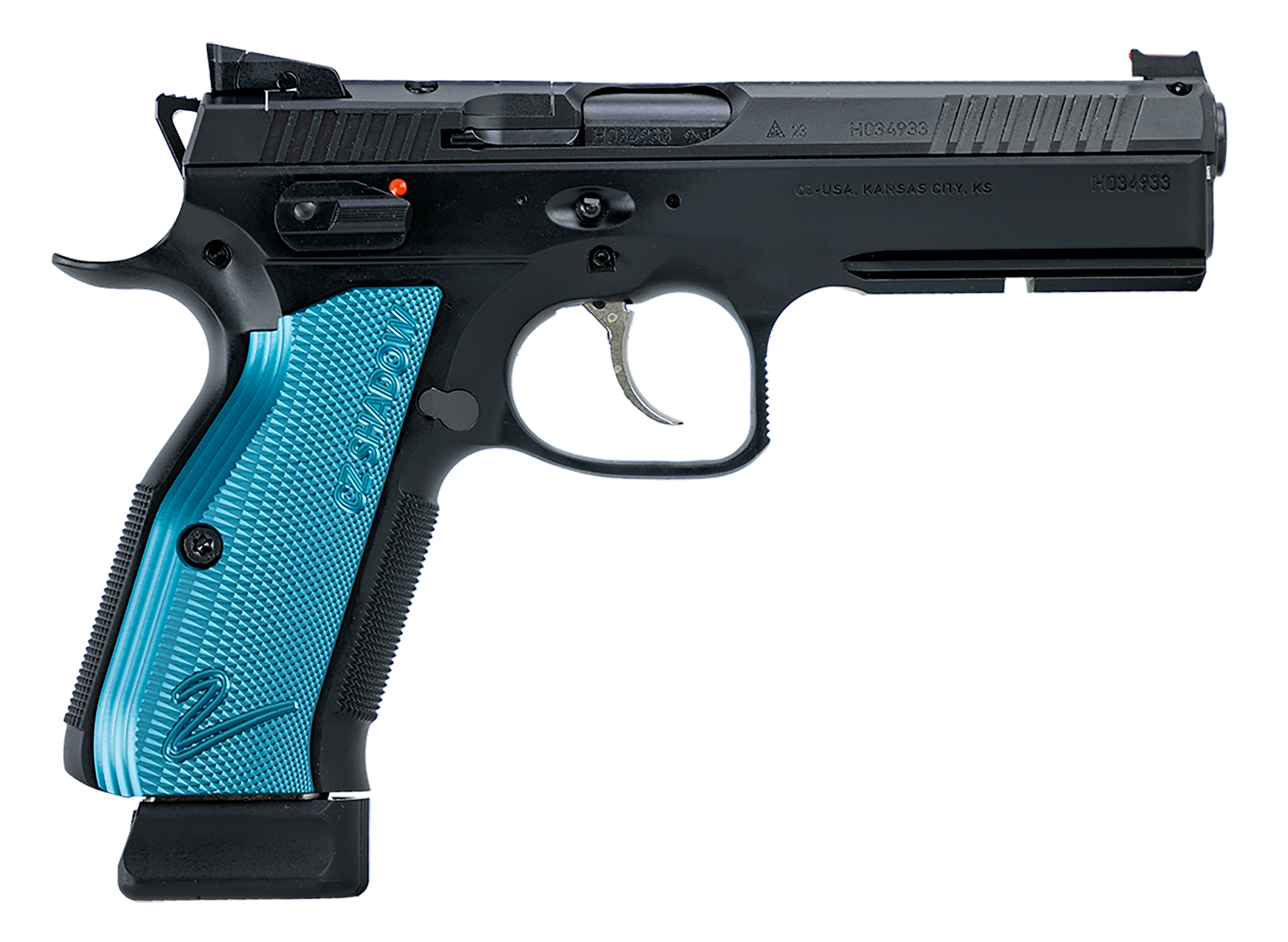 CZ Shadow 2 9mm 4.89 19+1 (Black Steel Frame/Blue Aluminum Grip)