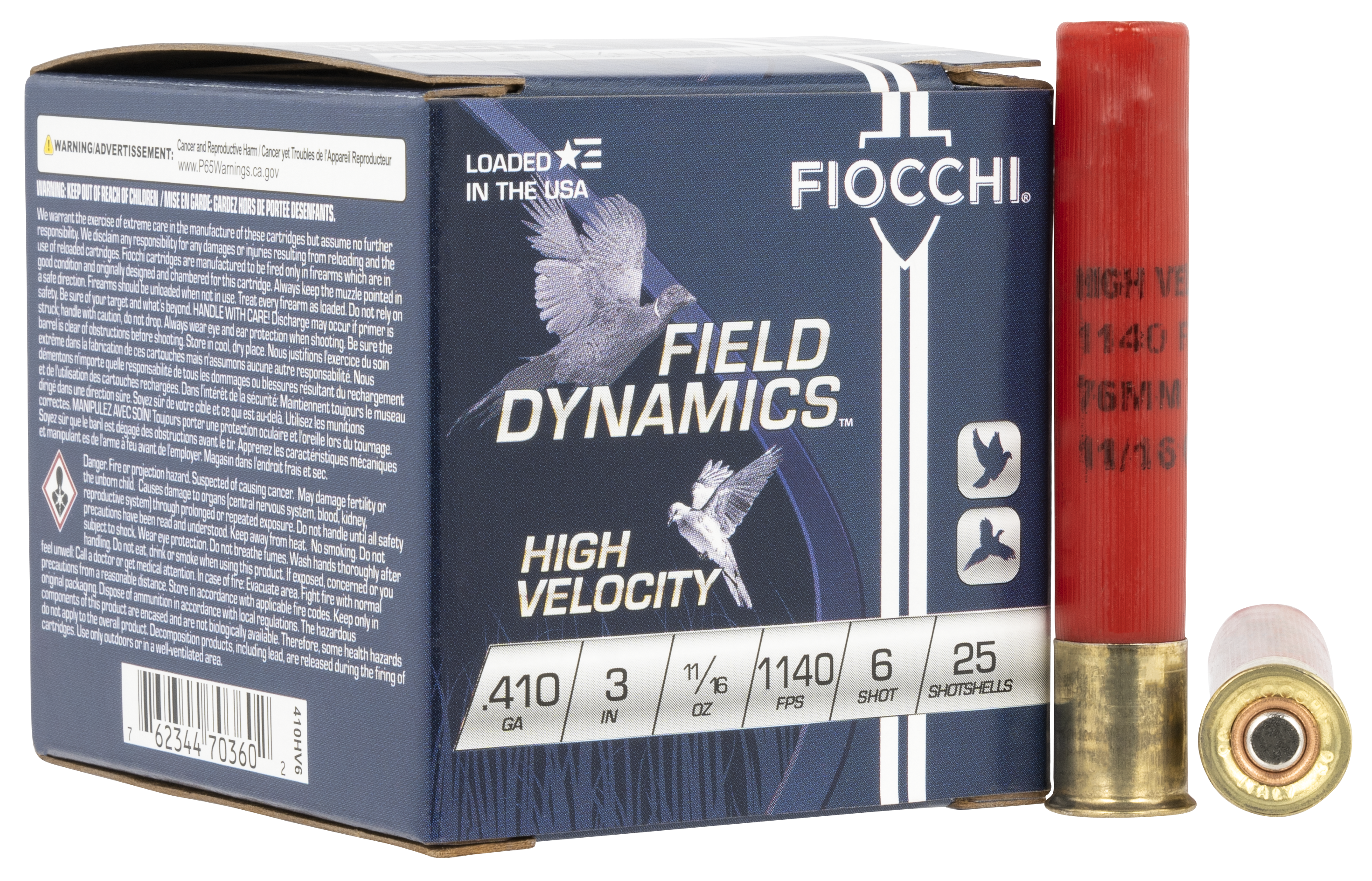 Fiocchi Field Dynamics 410 Gauge 3 11/16 oz 6 Shot 410HV6 (Box)
