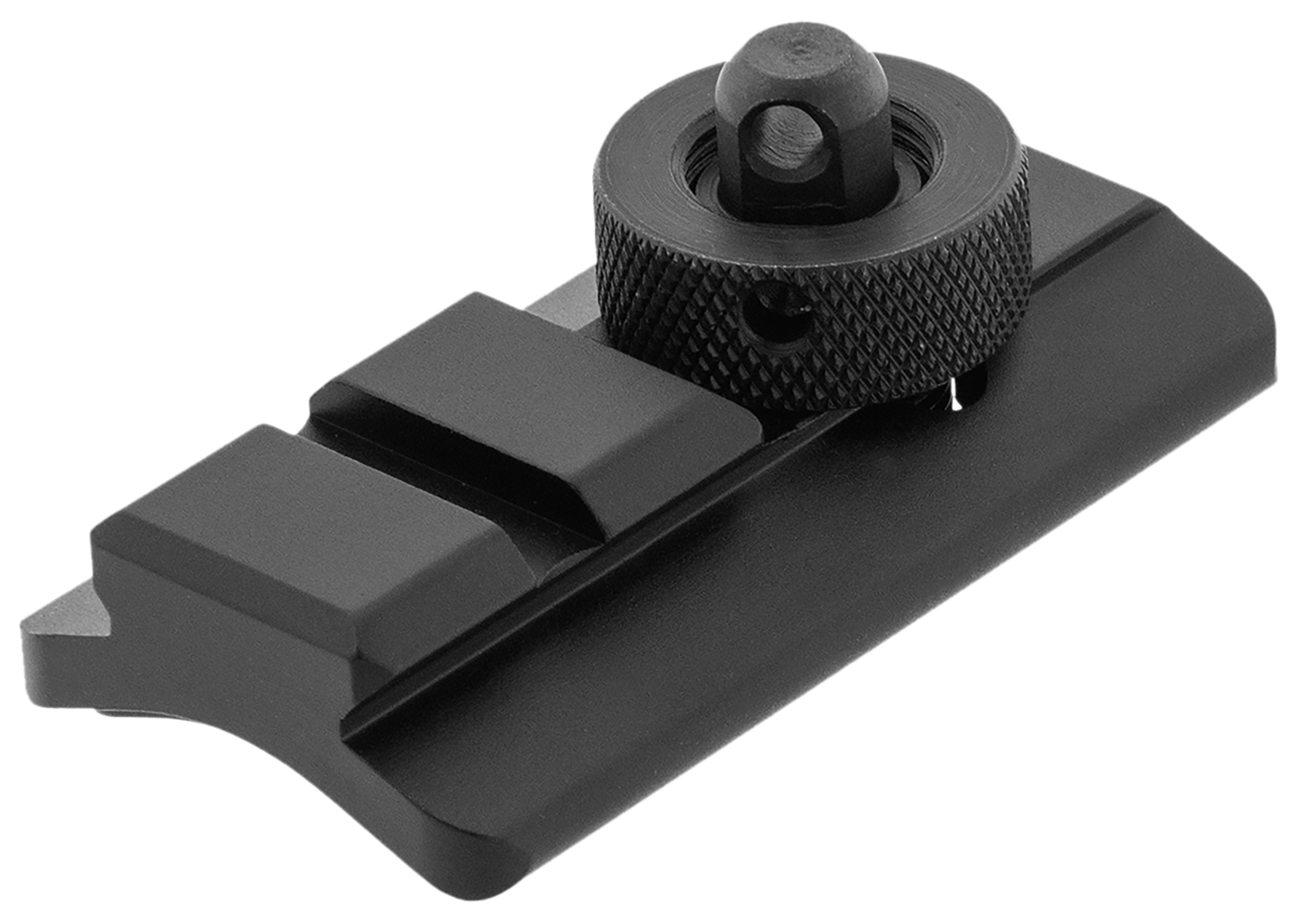 Matte Black Aluminum/Steel Swivel Stud to Picatinny Adapter