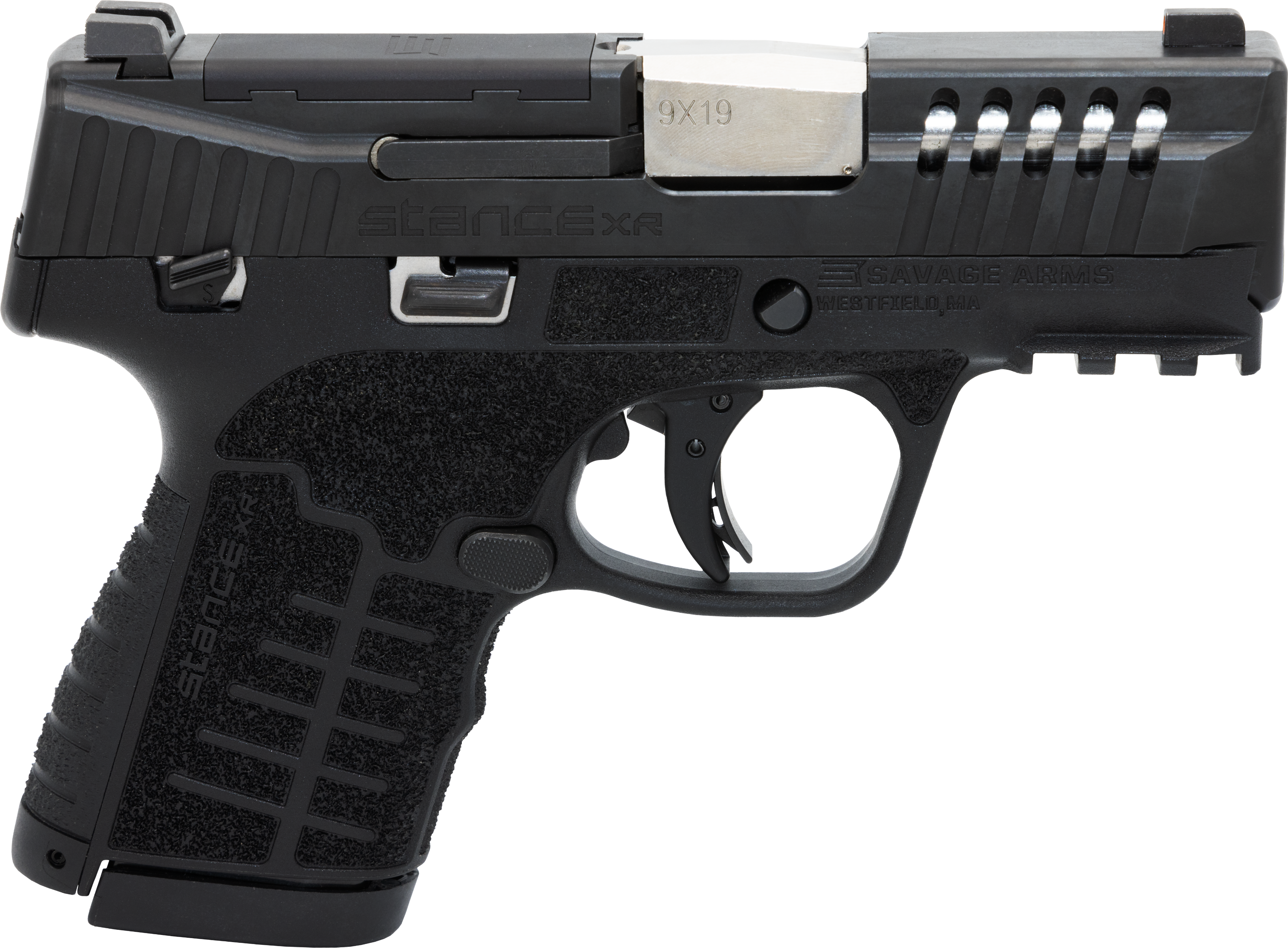 Savage Arms 67052 Stance XR 9mm 13+1 3.20 Natural Black Nitride Ported Stainless Steel Slide Black Glass Filled Nylon Grip Ambidextrous