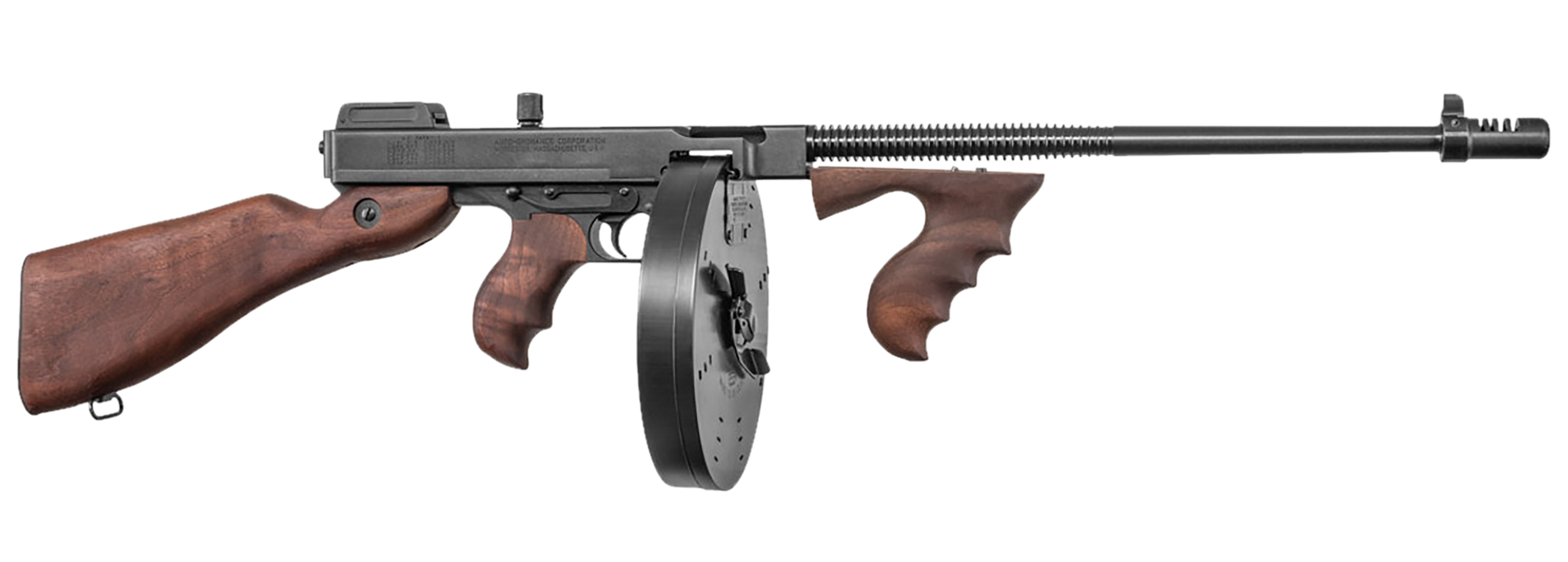 Thompson 1927a-1 45 ACP 18 20+1 Blued Metal American Walnut Stock Wood Grip