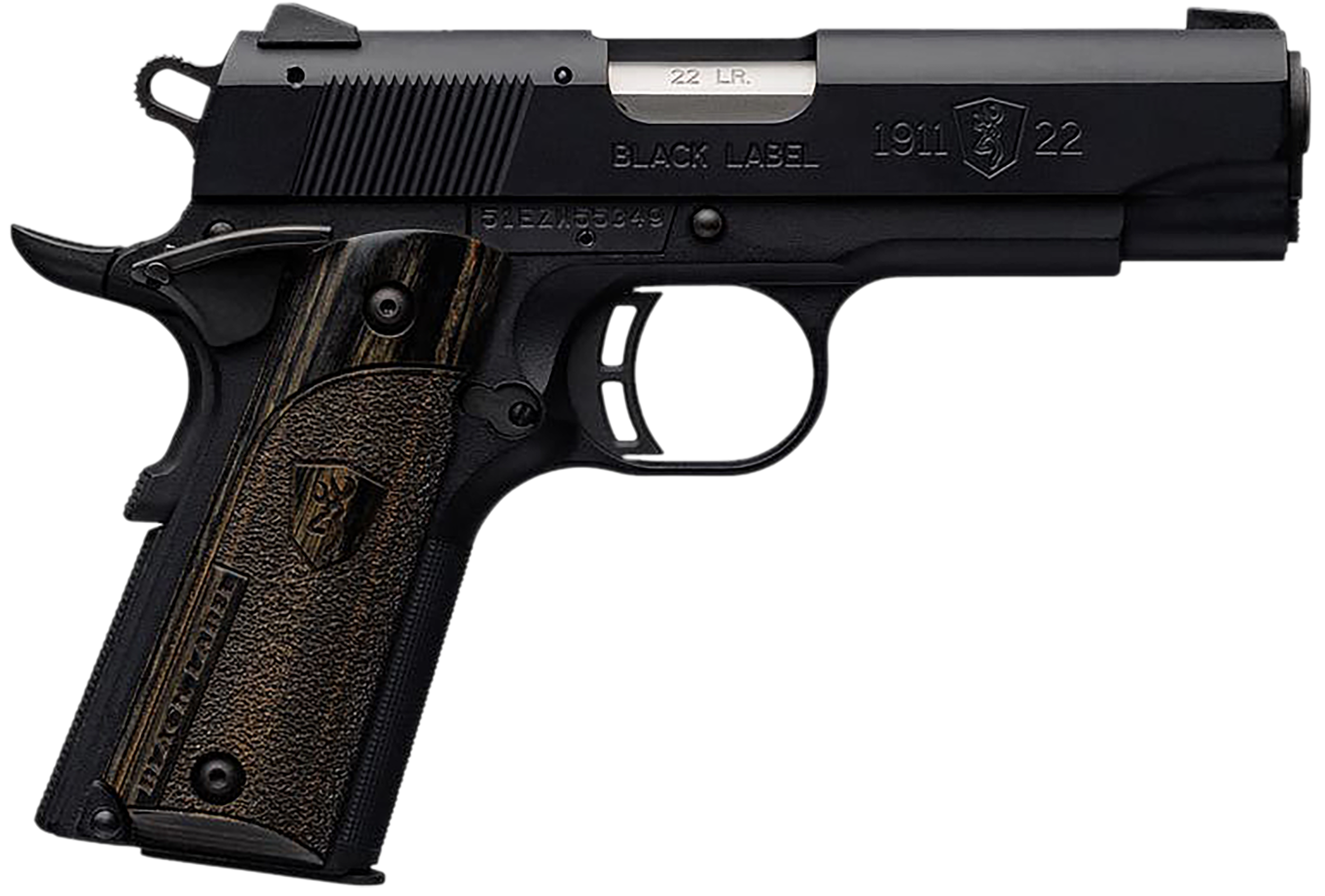 Browning 1911-22 22 LR 3.63 10+1 Matte Black Polymer/Aluminum