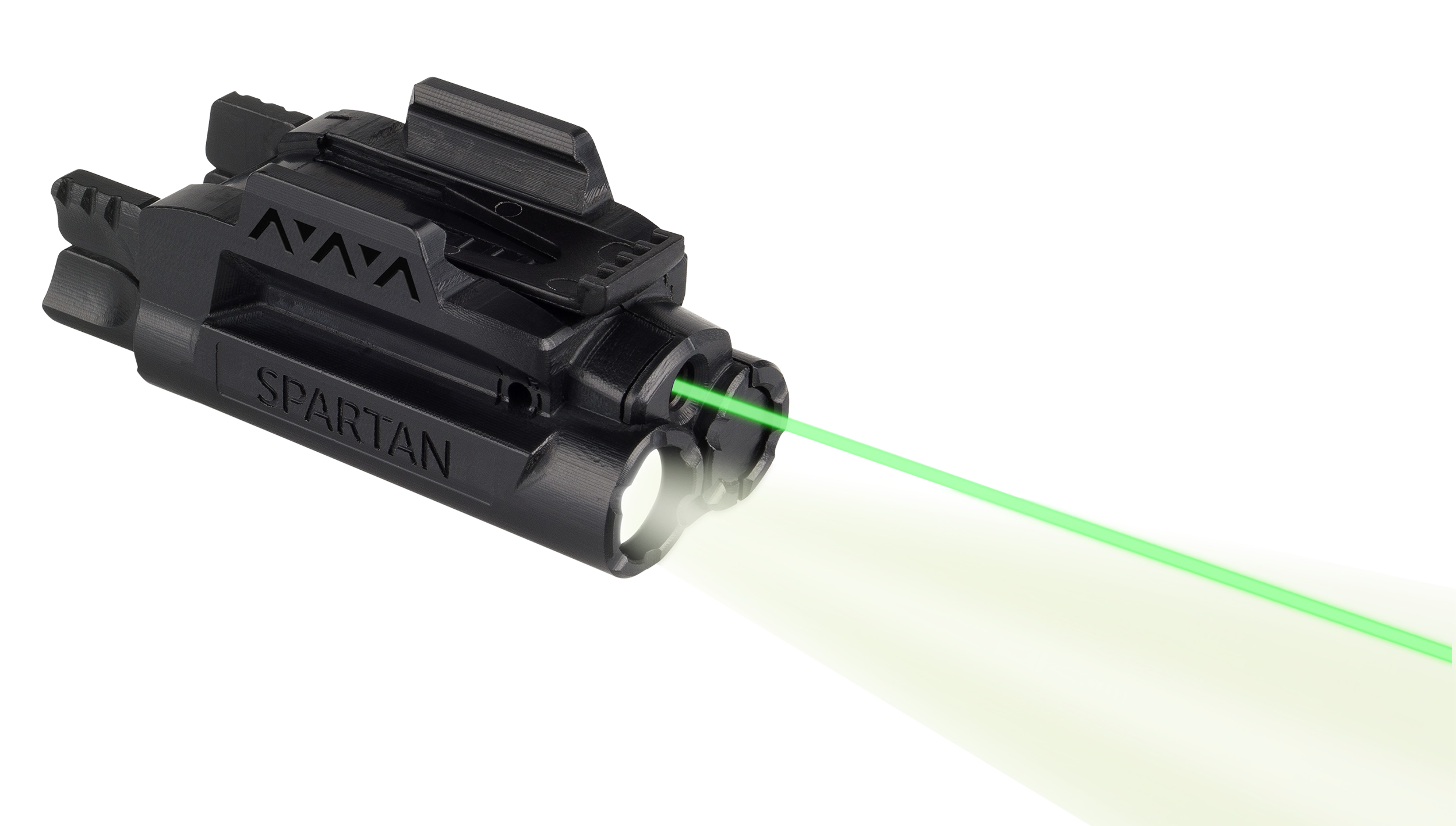 LaserMax Spartan Weapon Light Mint Green LED with Green Laser Sight Picatinny Rail Mount Matte Black