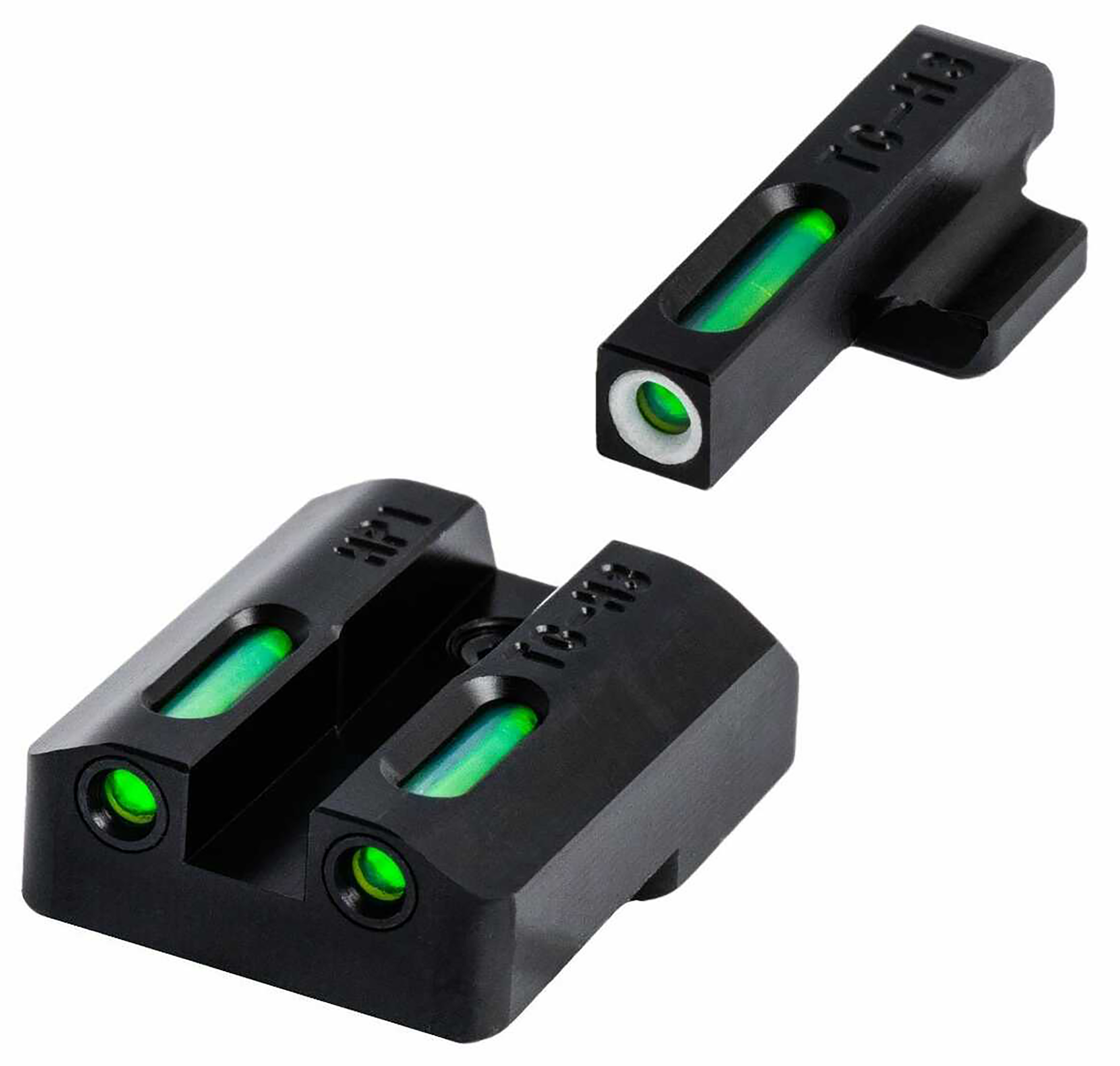 TruGlo TFX Handgun Sight Set for CZ P10 Black Tritium Fiber Optic