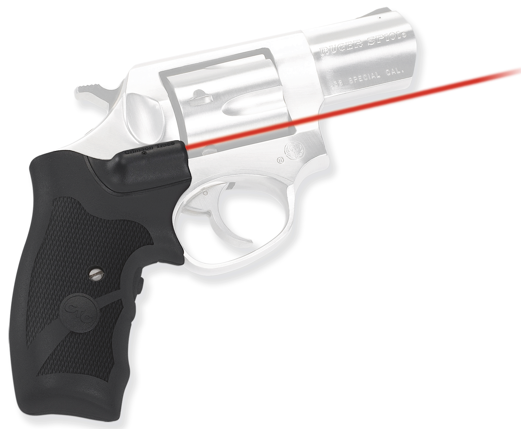 Crimson Trace LG-303 Lasergrips Red Laser Ruger SP101 Black