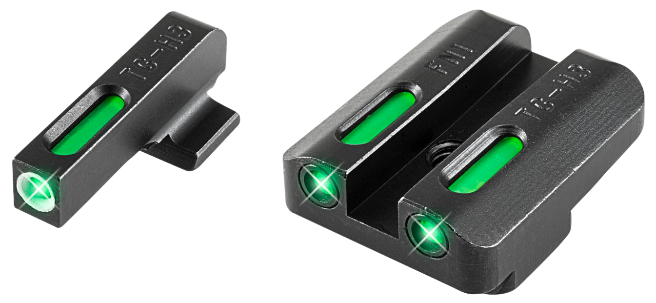 Truglo TG13FN2A Brite-Site TFX Day/Night Sights FNX 40 Tritium/Fiber Optic Green w/White Outline Front Green Rear Black