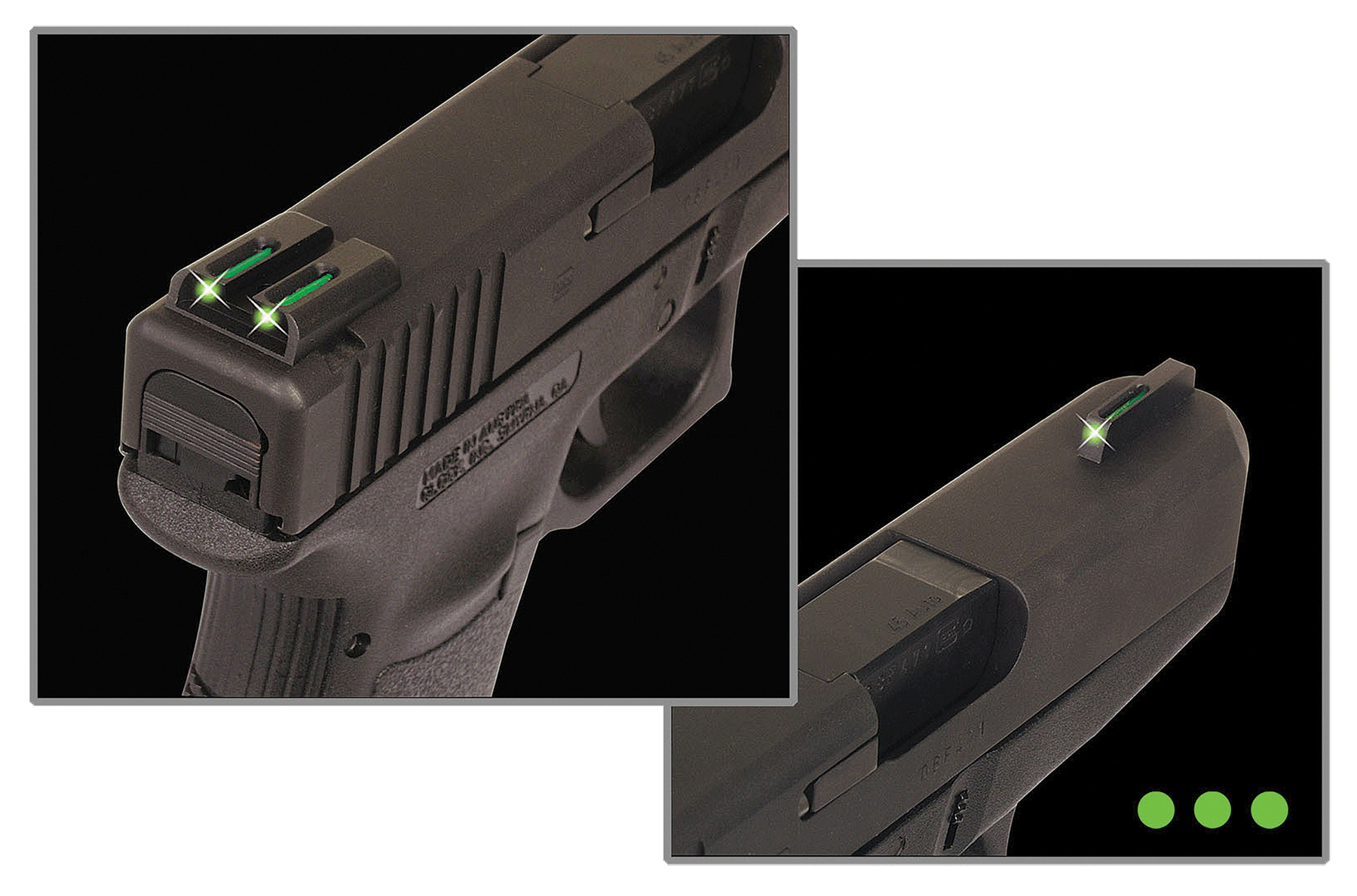Truglo TG131MPT Brite-Site TFO S&W M&P Tritium/Fiber Optic Green Front/Rear Black