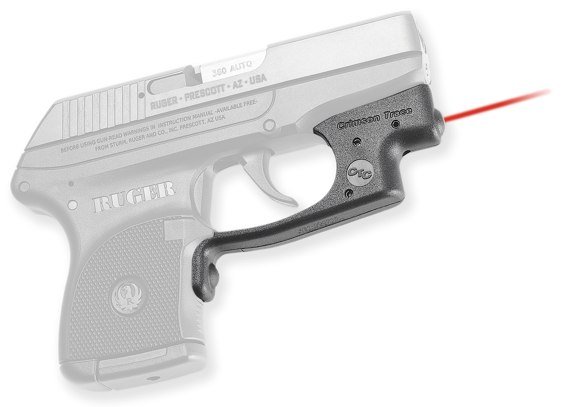 Crimson Trace LG-431 Laserguard Red Laser Black for Ruger LCP