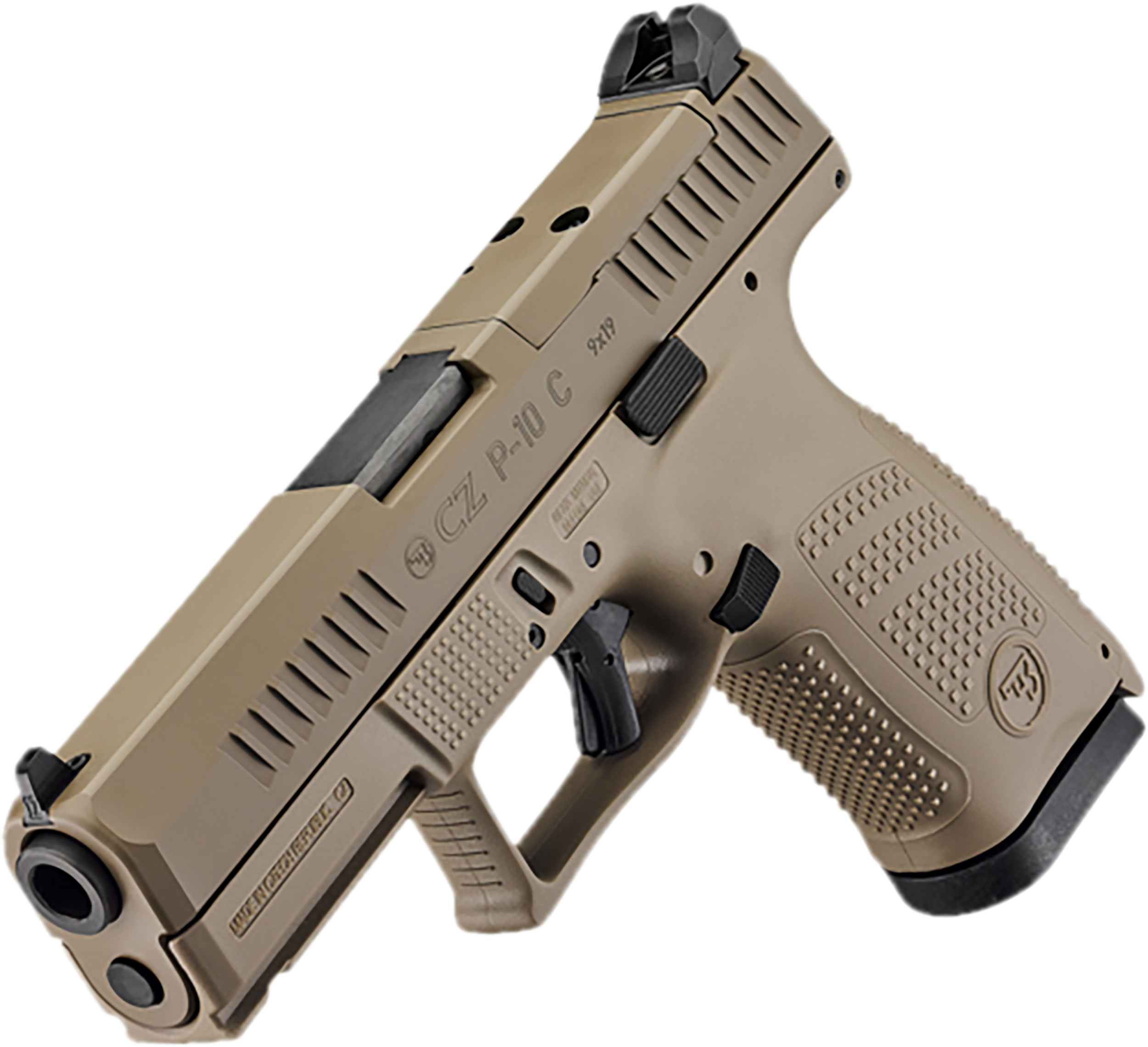 CZ-USA(R) - 91577 - P-10 C Optic Ready 9mm Luger 4.02" Semi Auto 15+1 Black FDE Pistol