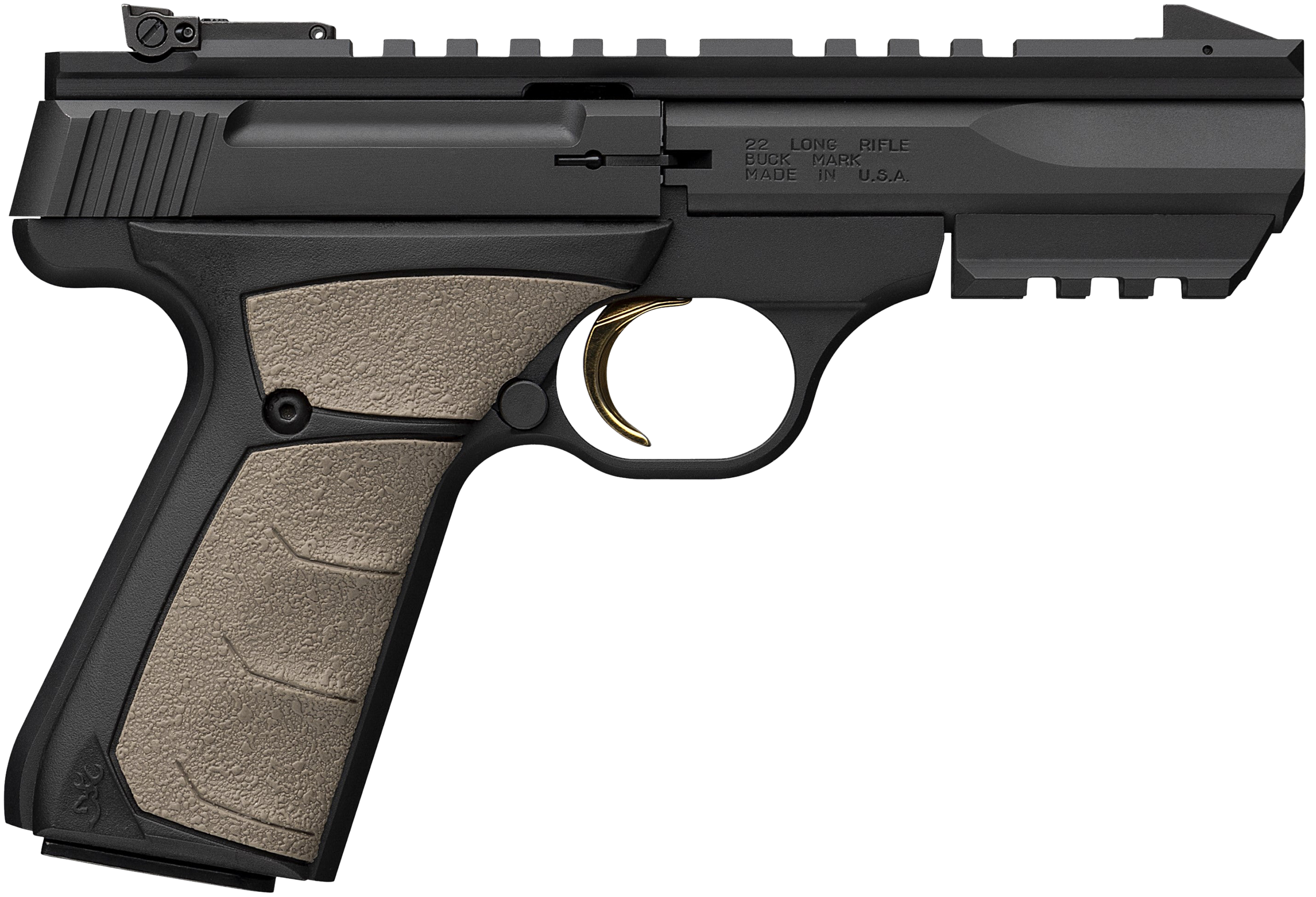 Browning - 051601490 - Buck Mark Black Label URX 22 LR 5.5 10+1 Semi-Auto Flat Dark Earth Pistol