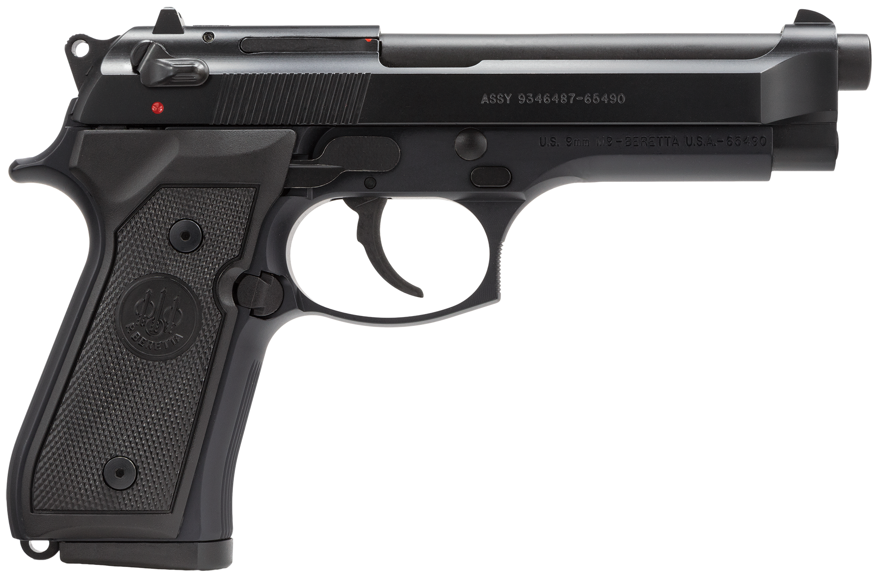 Beretta(R) - J92M9A0M - M9 9mm Luger 15+1 4.9" Semi-Auto Black Pistol