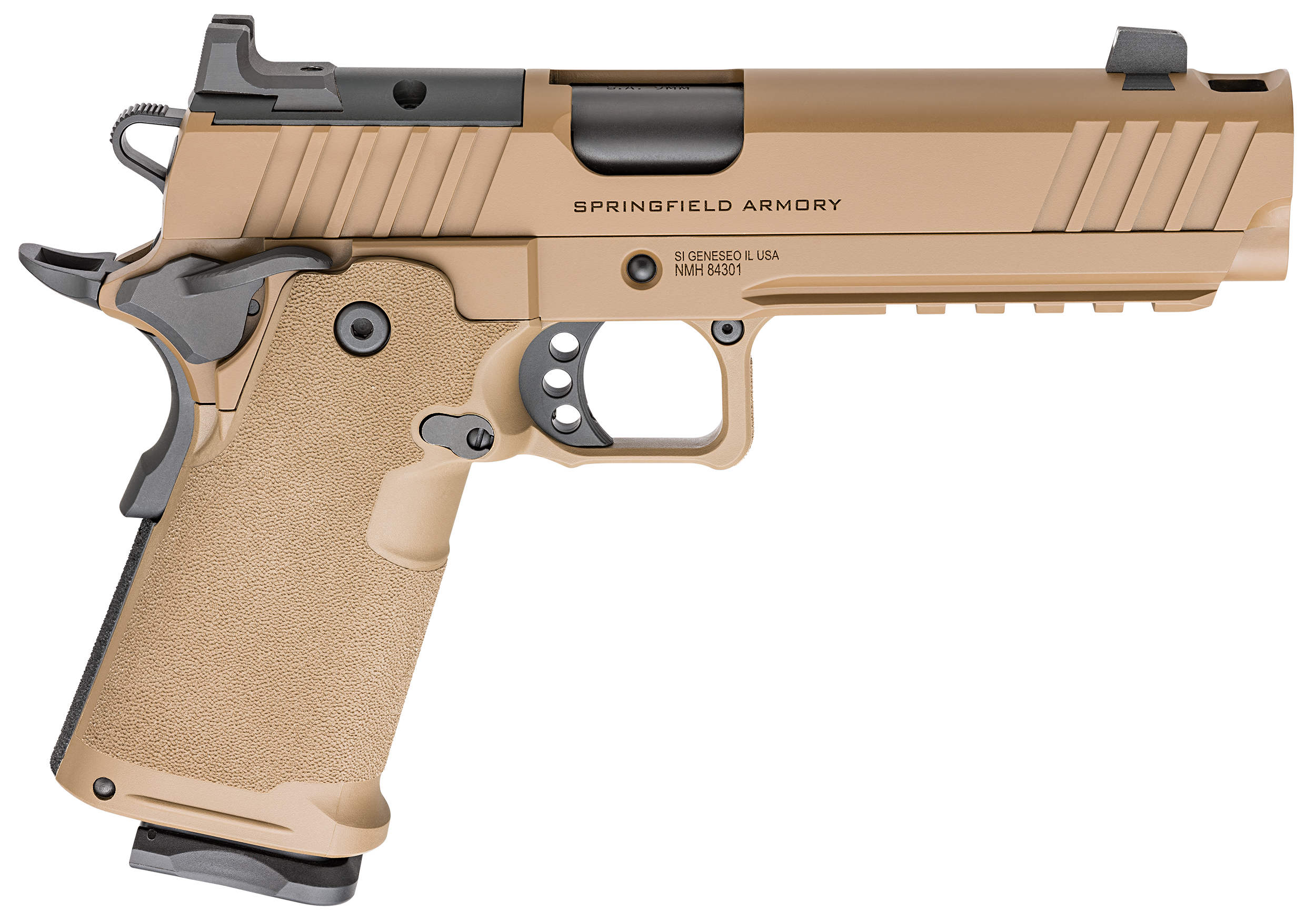 Springfield Armory - PH9119AOSCBLCCOMP - 1911 DS Prodigy Comp AOS 9mm 5 Semi Auto 10+1 Coyote Pistol