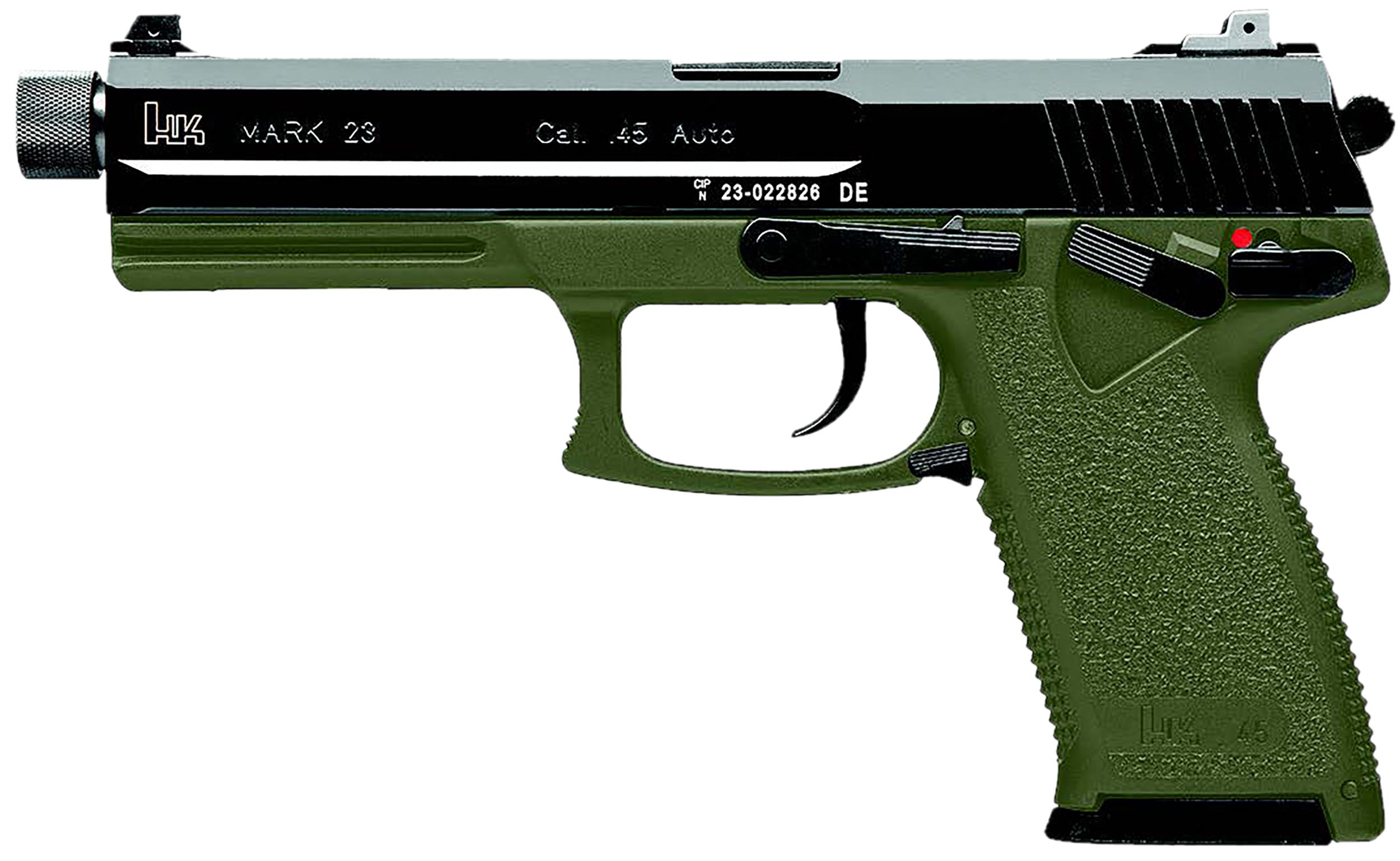HK(R) - 81001075 - Mark 23 45 ACP 5.87" 10+1 Semi-Auto OD Green Pistol