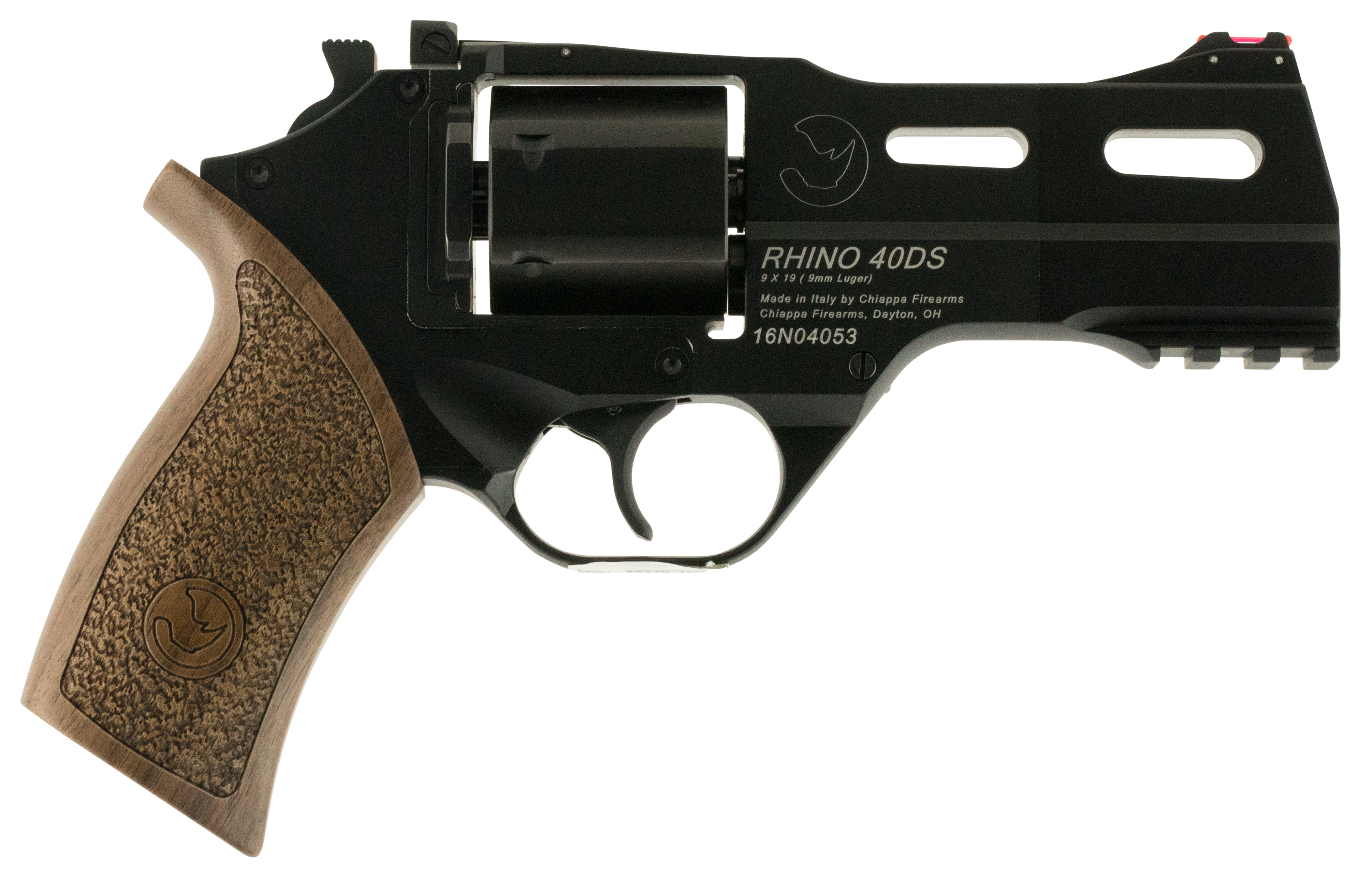 Chiappa Rhino 40DS 9mm Adjustable Sight Revolver Black Walnut 4 Inch