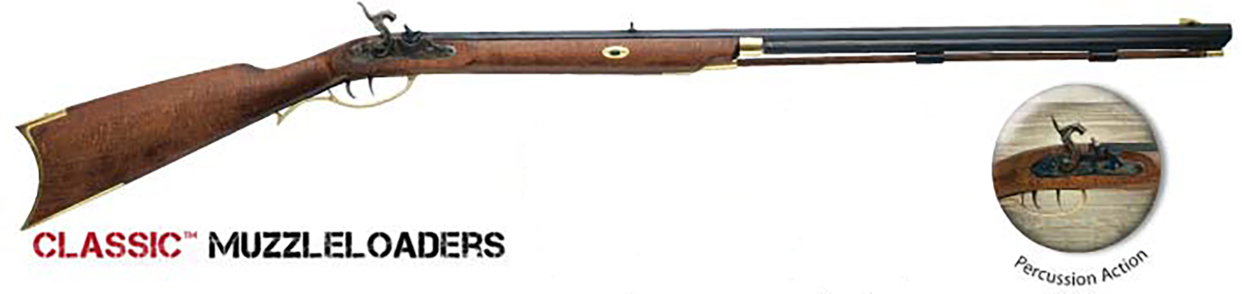 Traditions Crockett .32 Caliber Percussion Rifle Blued Hardwood