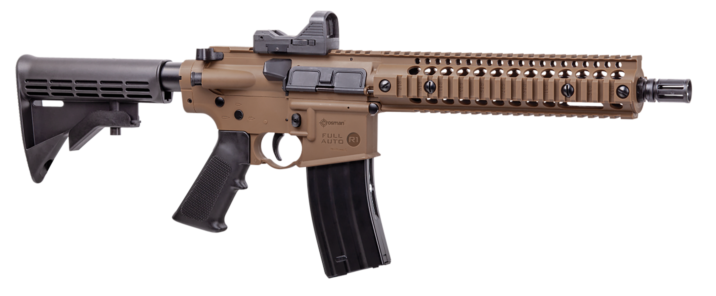 Crosman Full Auto R1 Air Rifle 177 25rd Black FDE