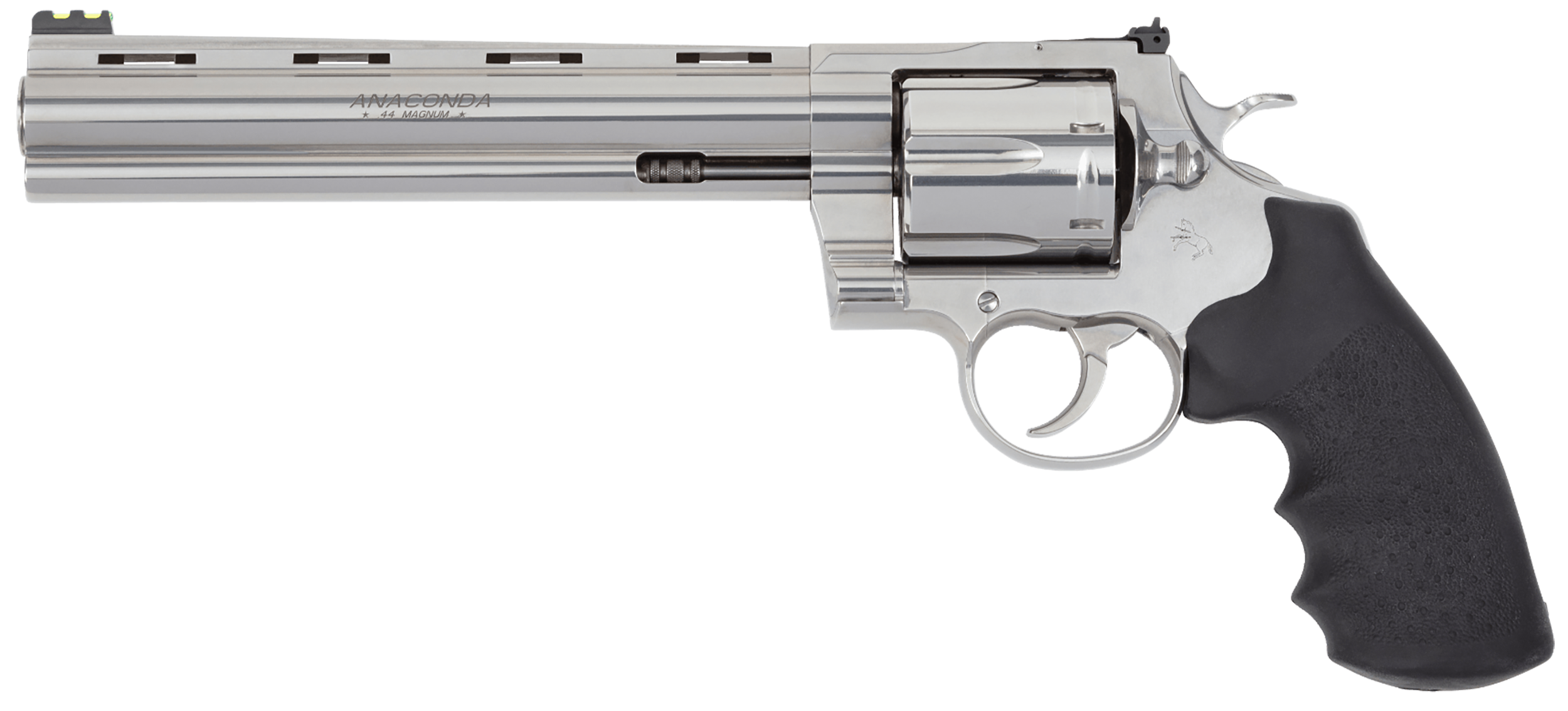 Anaconda 44 Magnum 8 Stainless Steel Revolver with Adjustable Green Rubber Sight