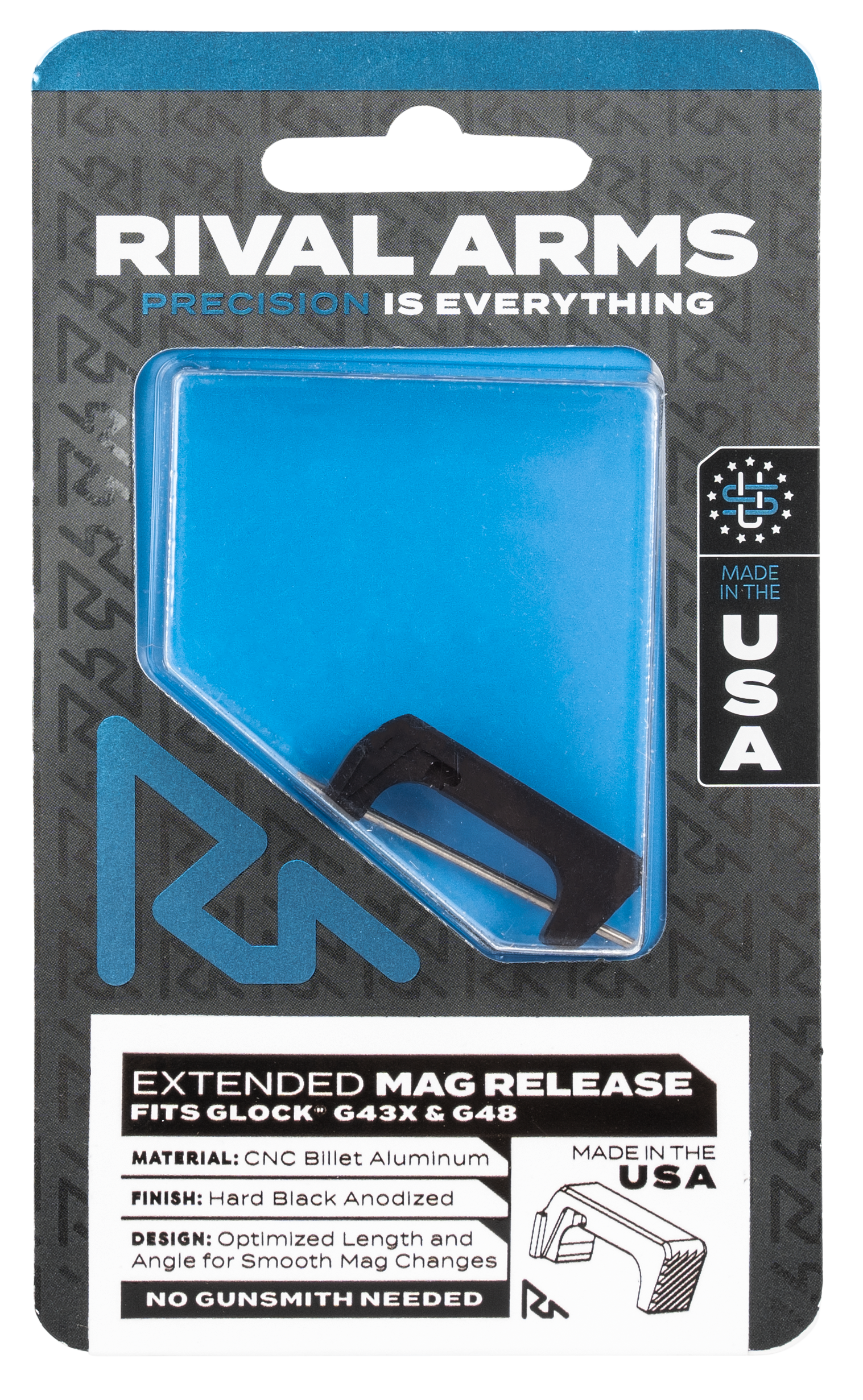 Rival Arms Aluminum Magazine Release for Glock 43X/48